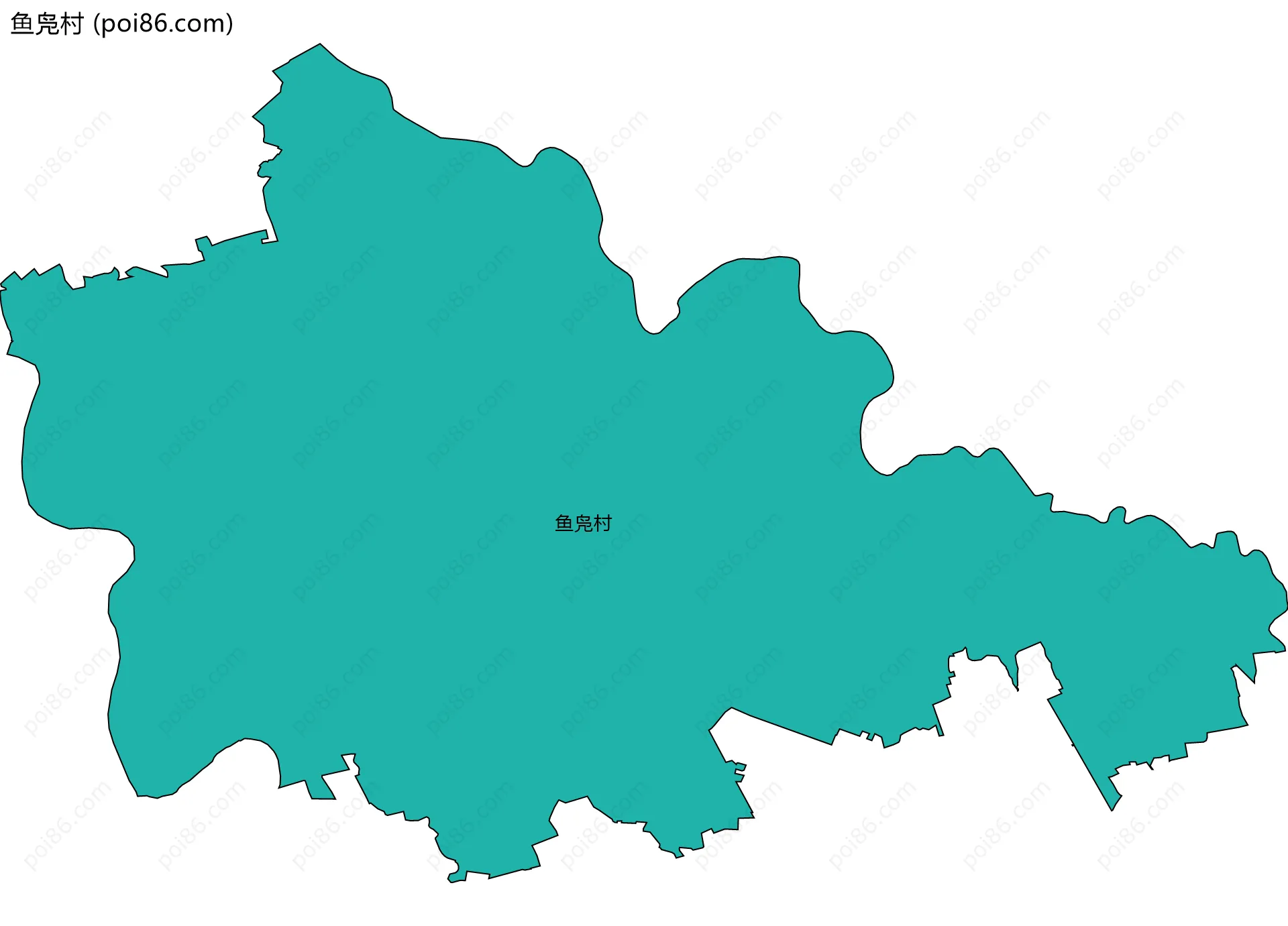 鱼凫村边界地图