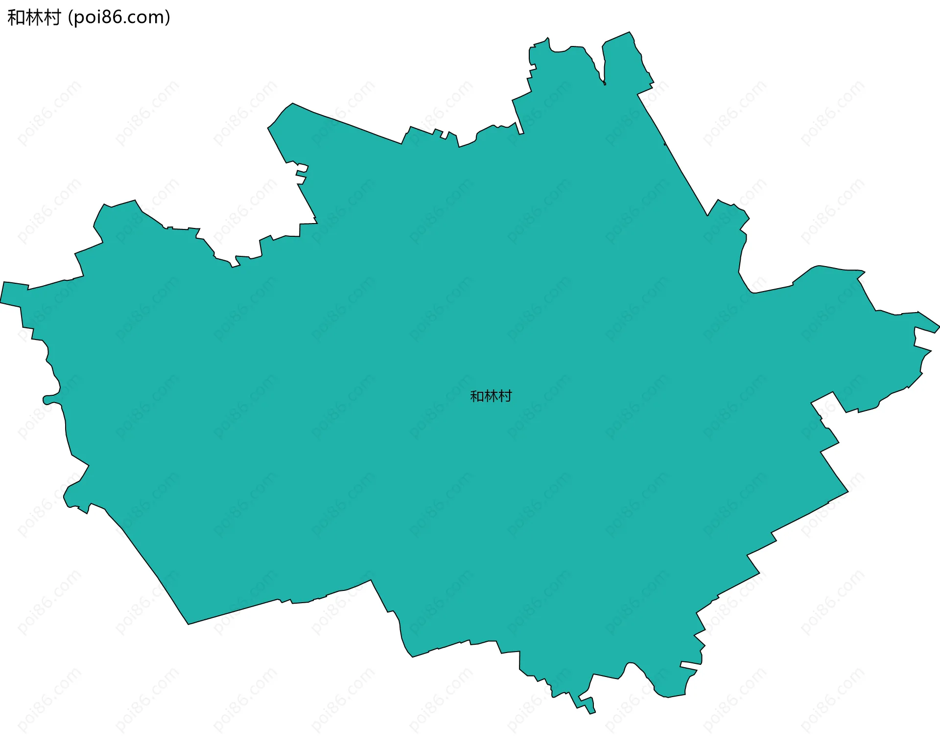 和林村边界地图
