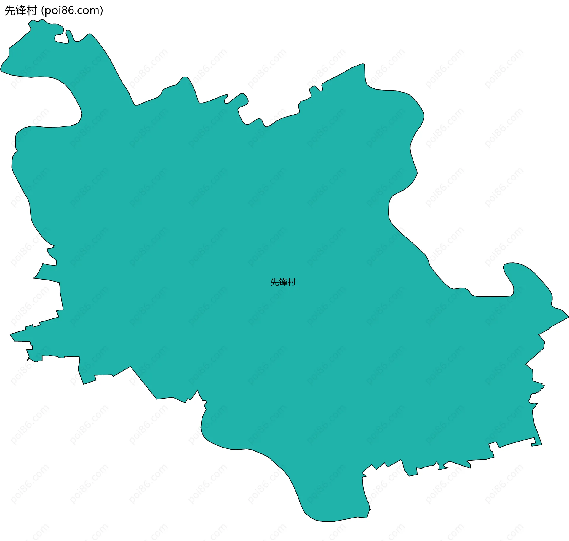 先锋村边界地图