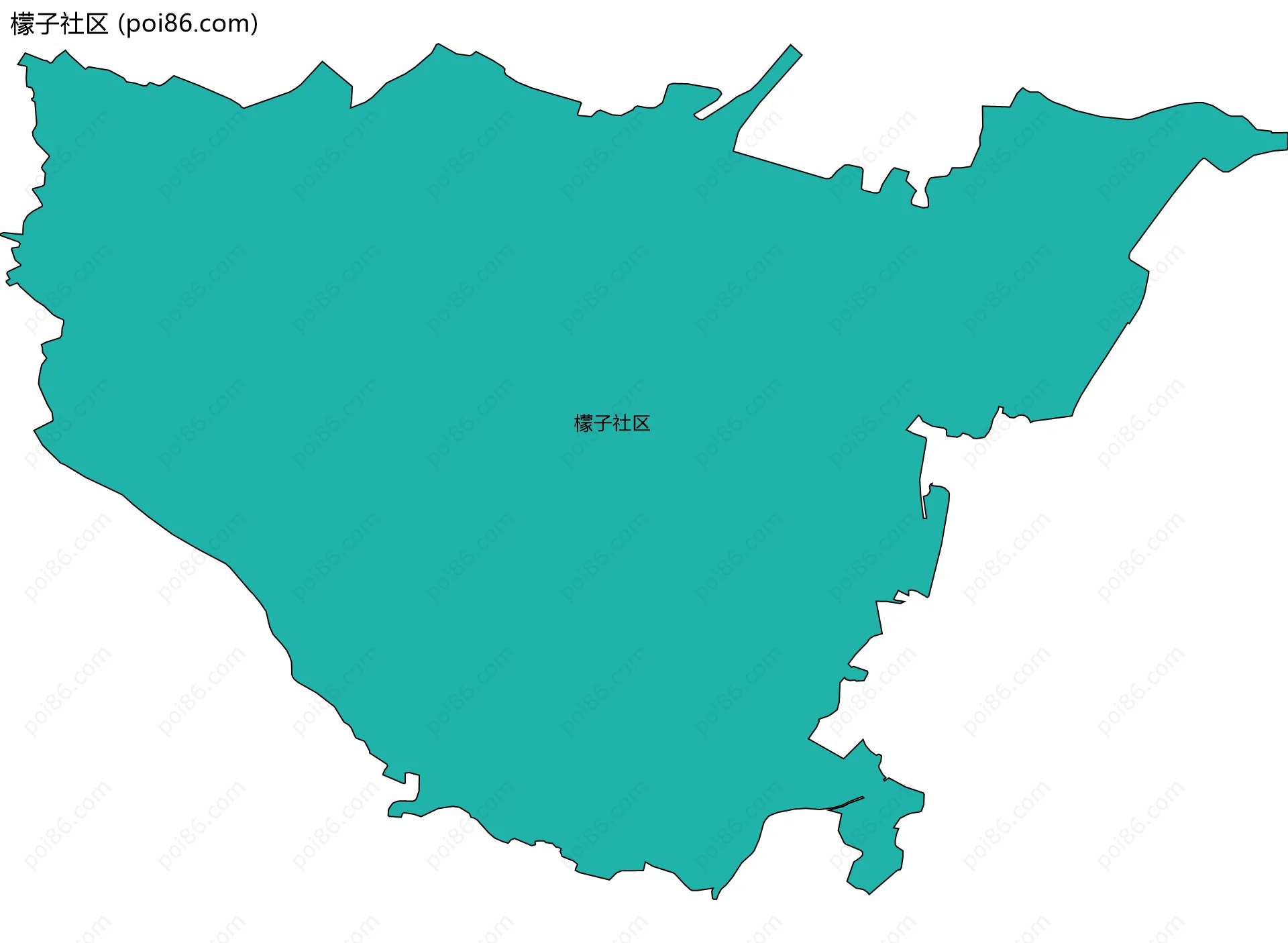 檬子社区边界地图