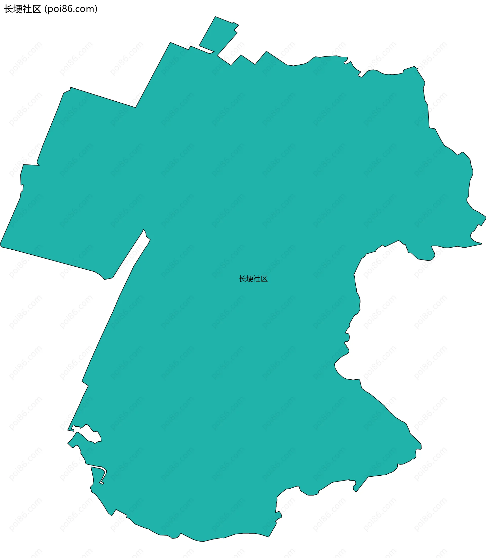 长埂社区边界地图