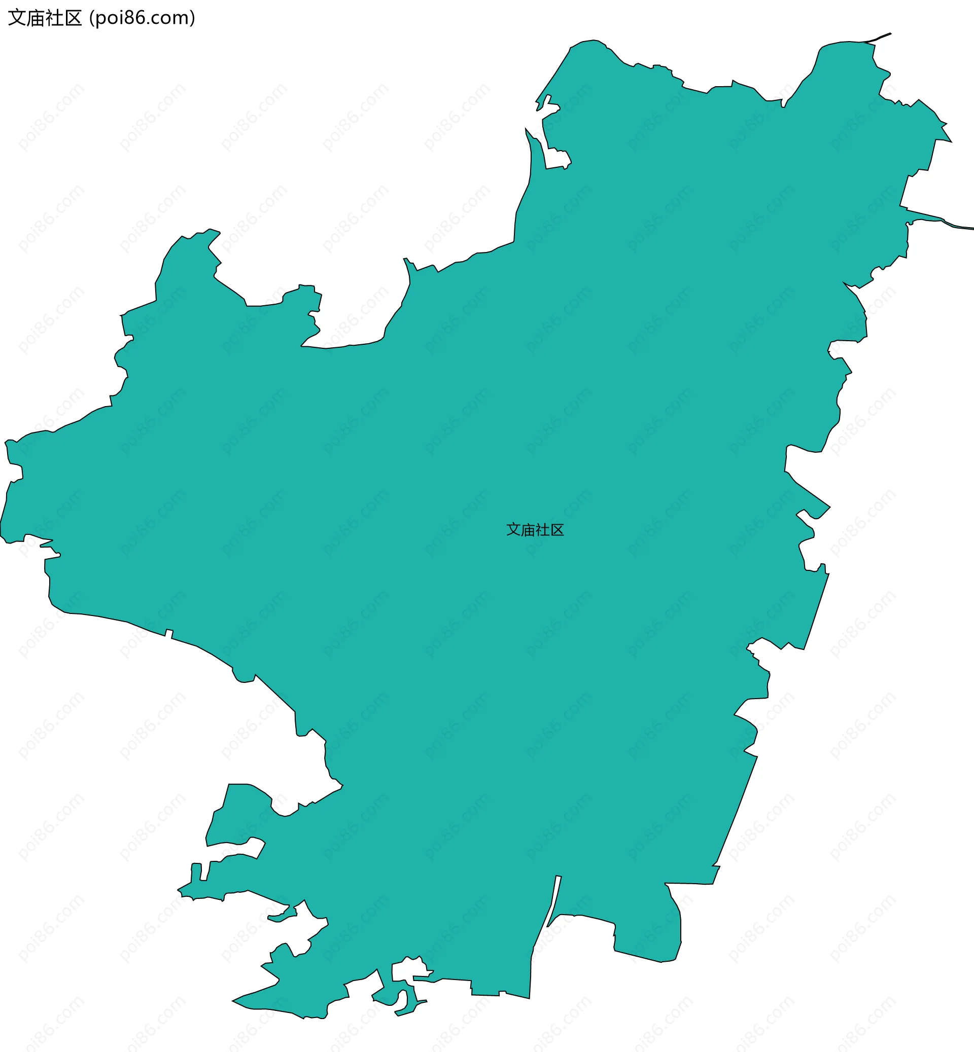 文庙社区边界地图