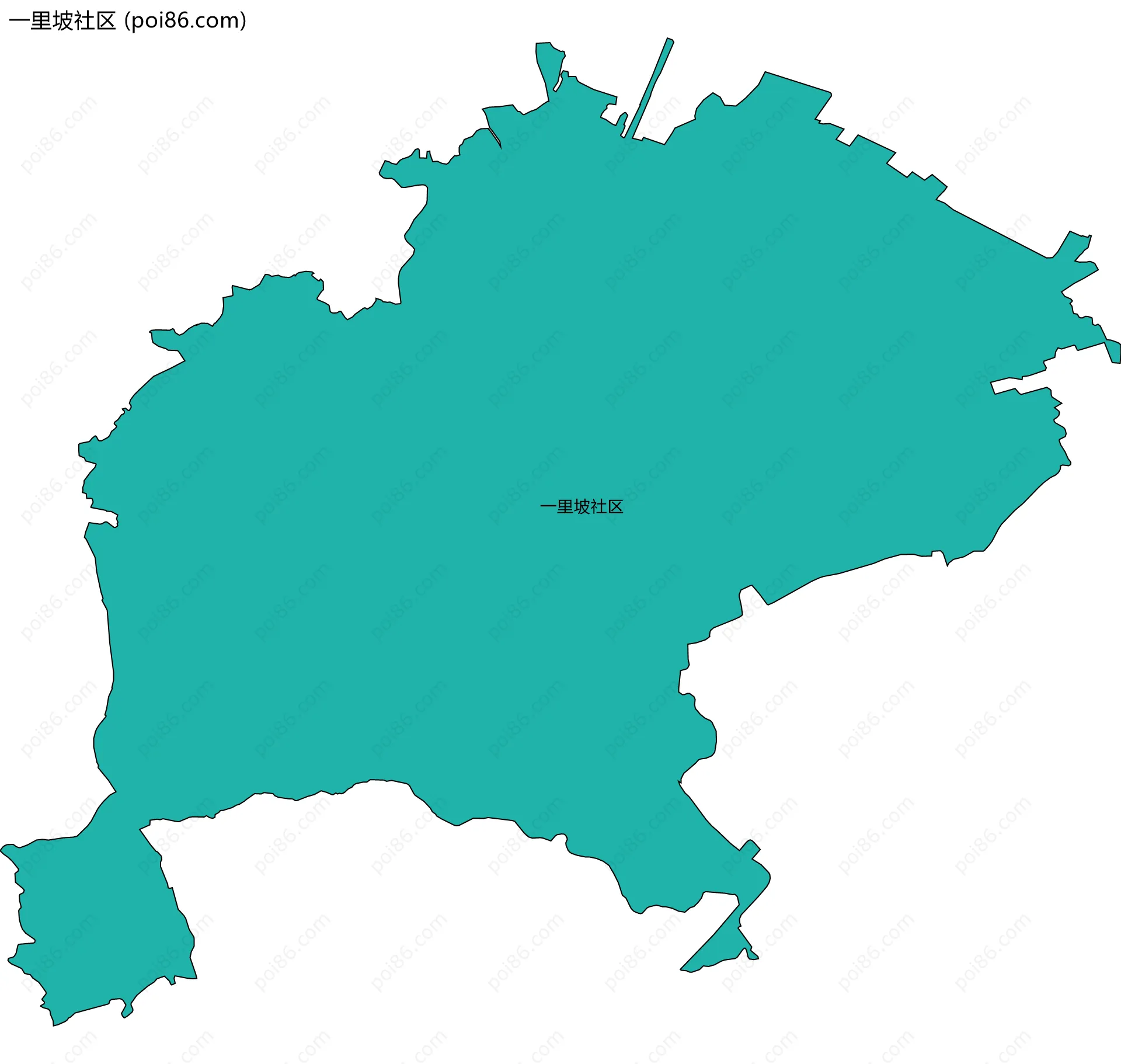 一里坡社区边界地图