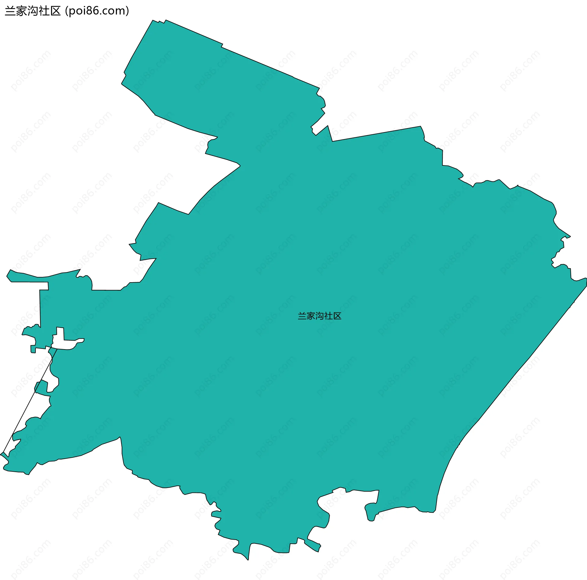 兰家沟社区边界地图