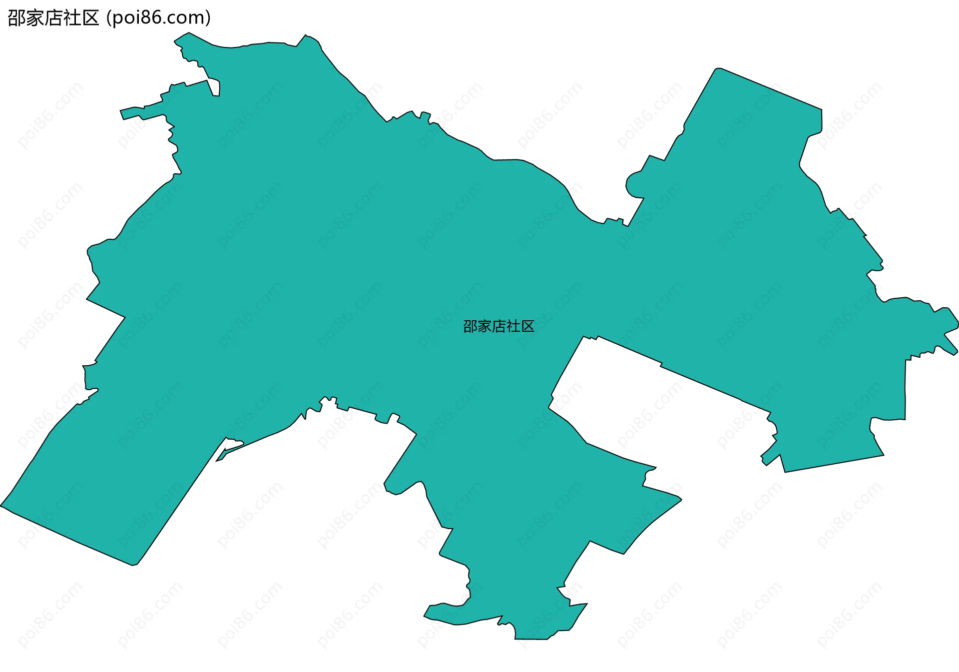 邵家店社区边界地图