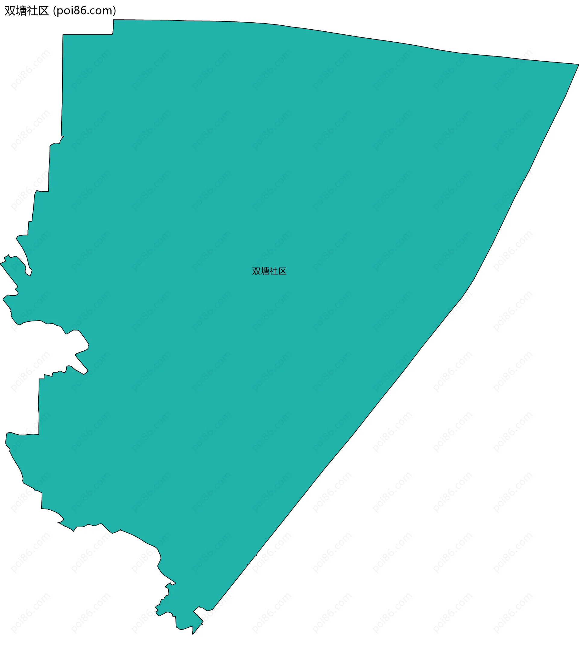 双塘社区边界地图