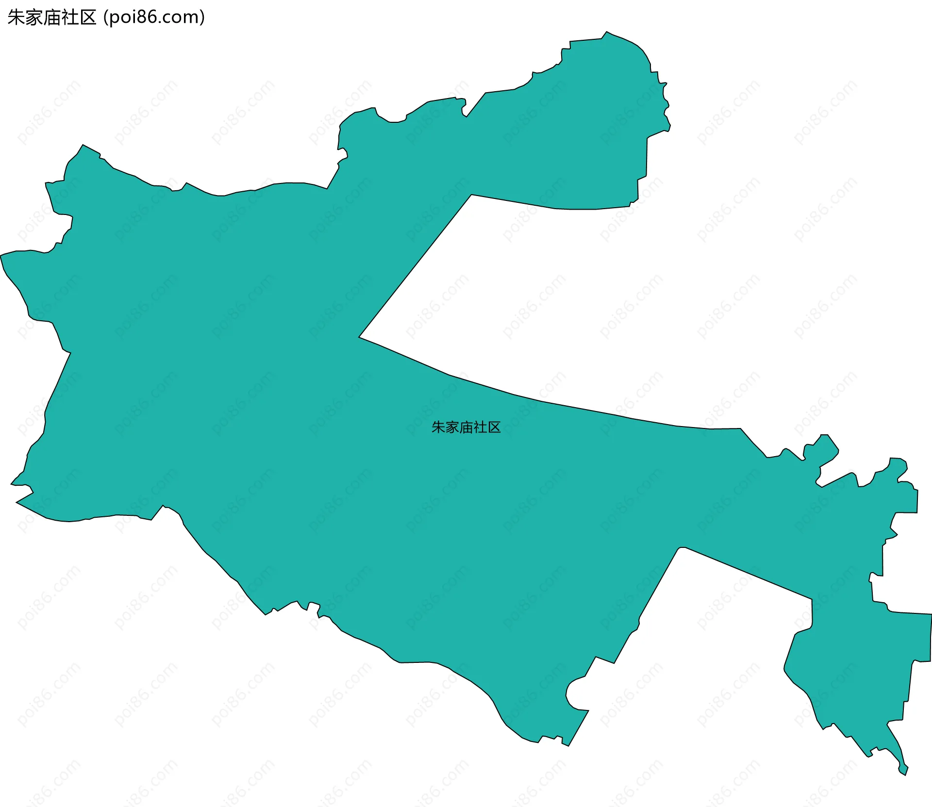 朱家庙社区边界地图