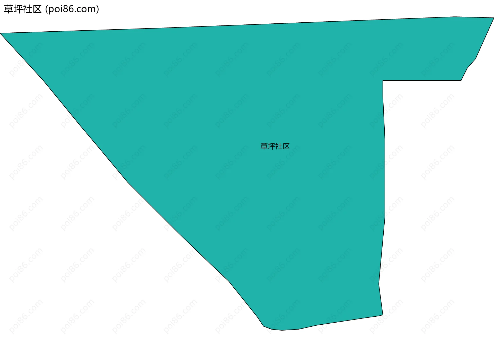 草坪社区边界地图
