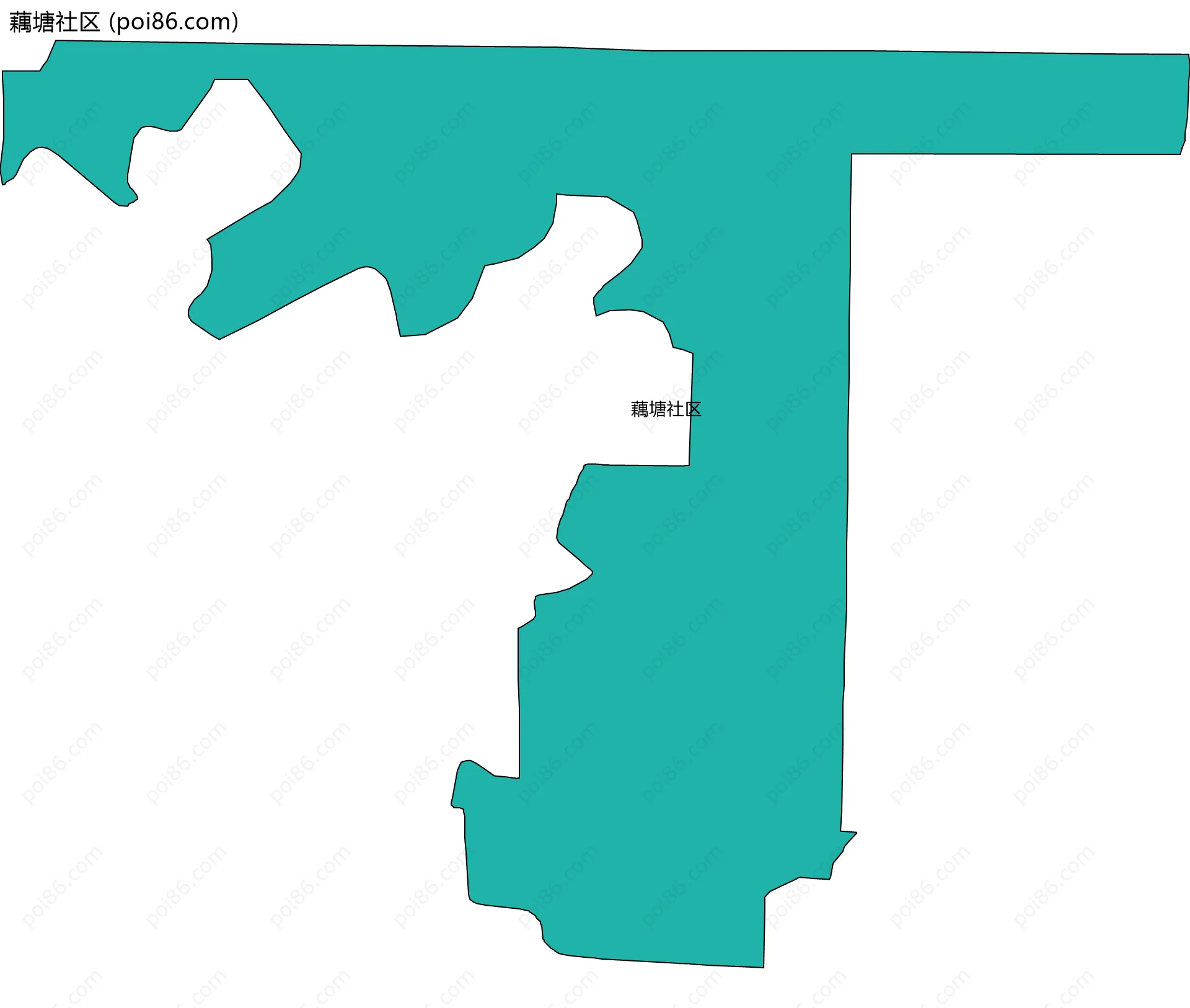 藕塘社区边界地图
