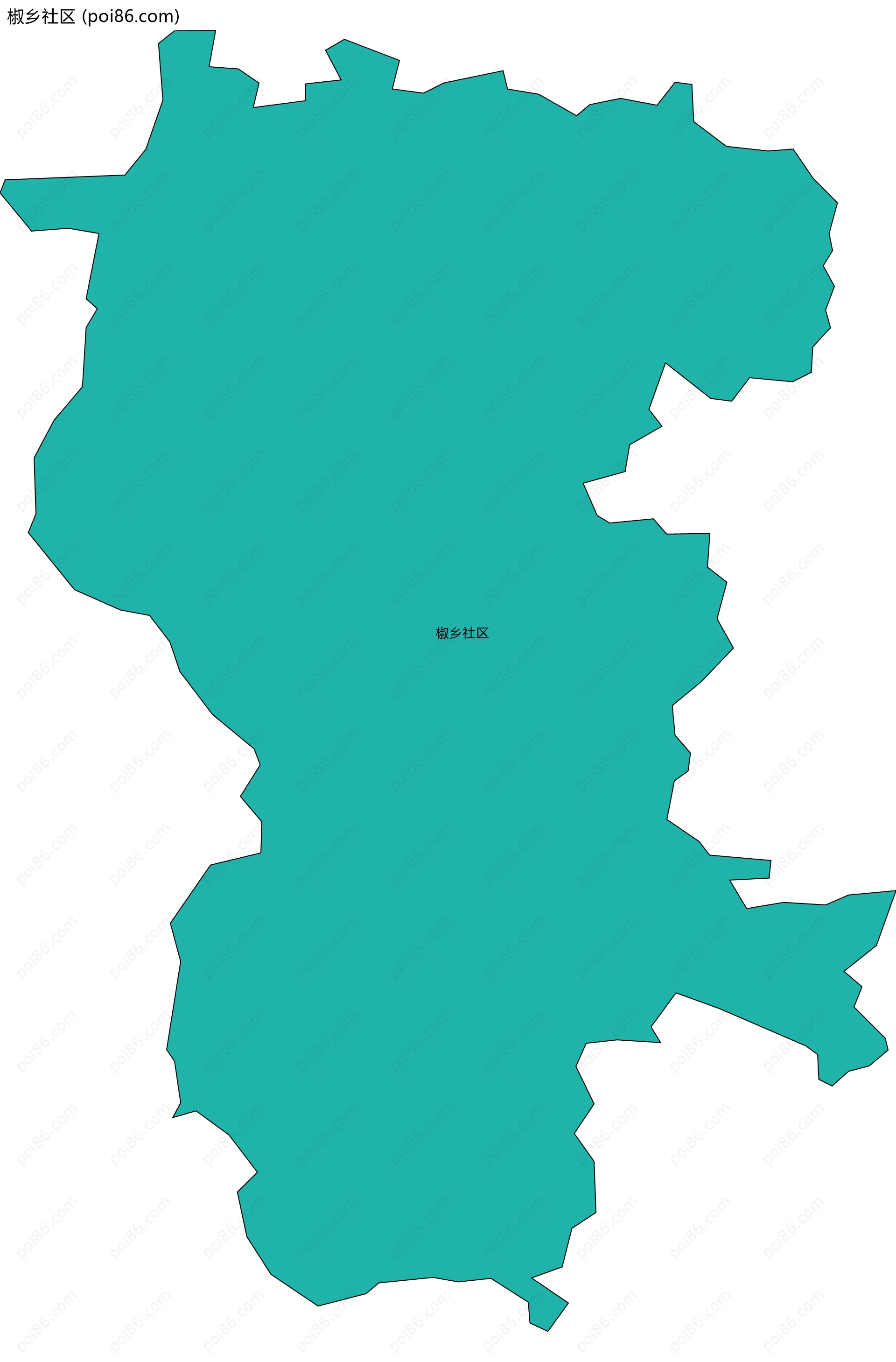 椒乡社区边界地图