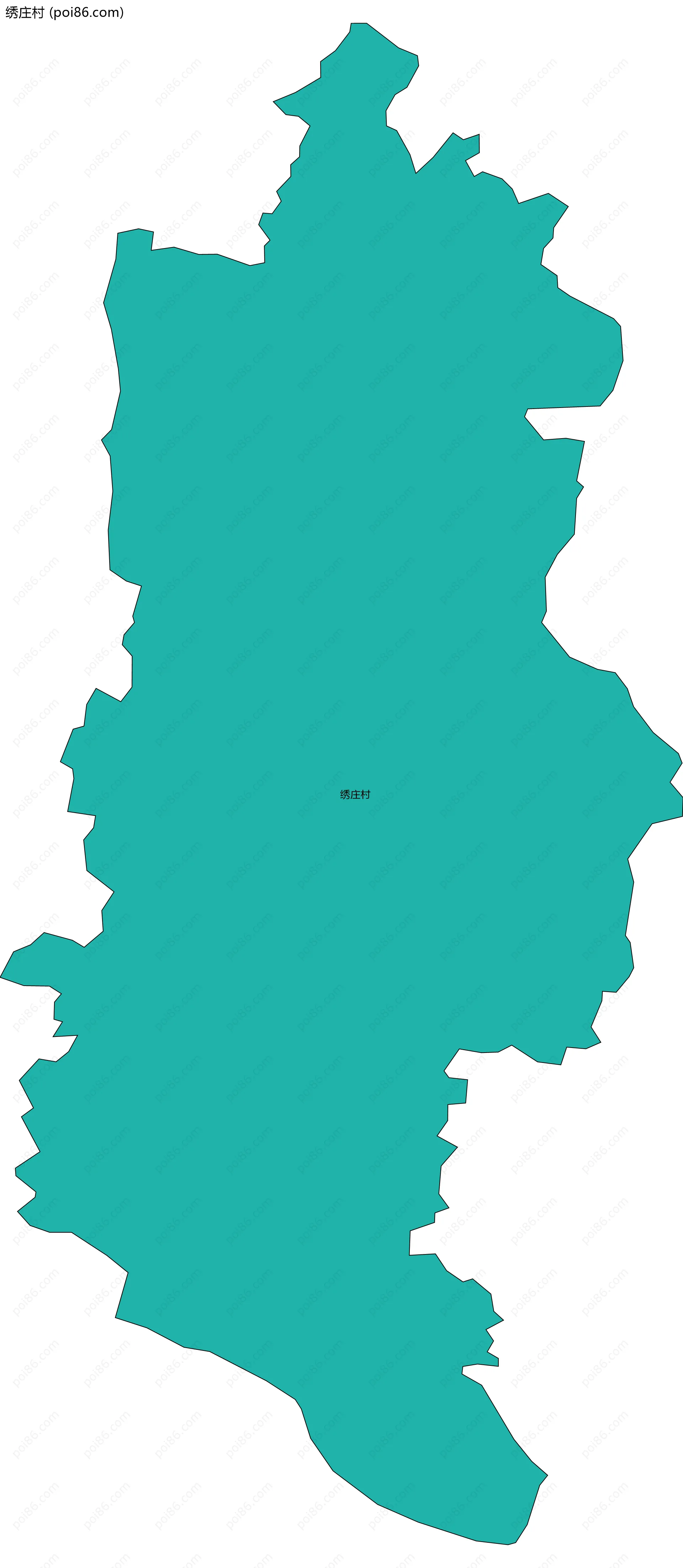 绣庄村边界地图