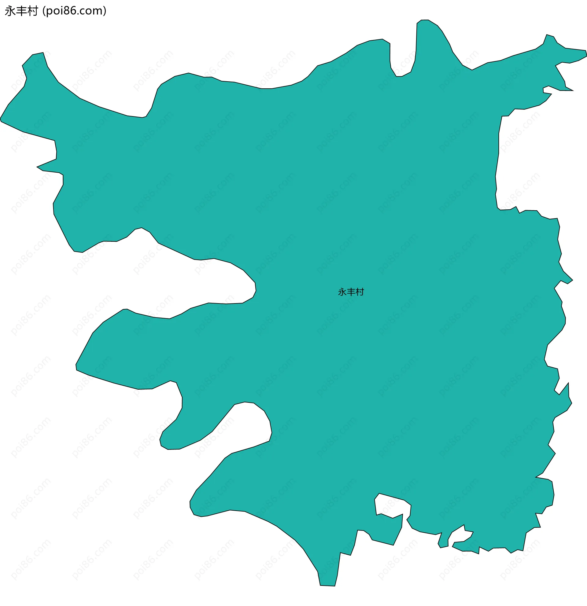 永丰村边界地图