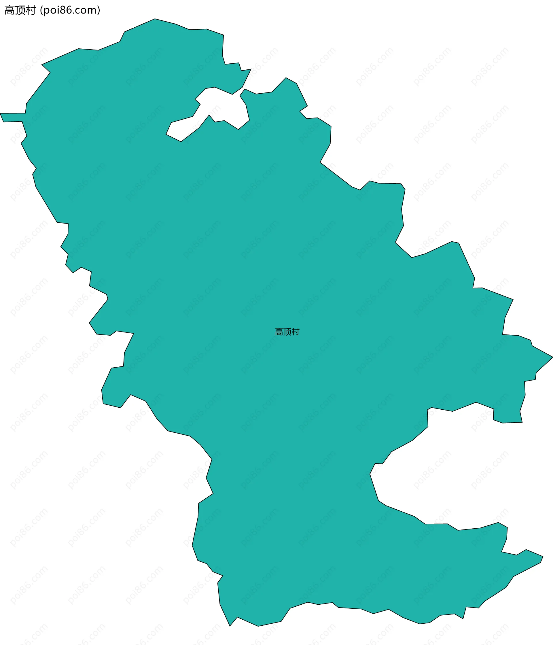 高顶村边界地图