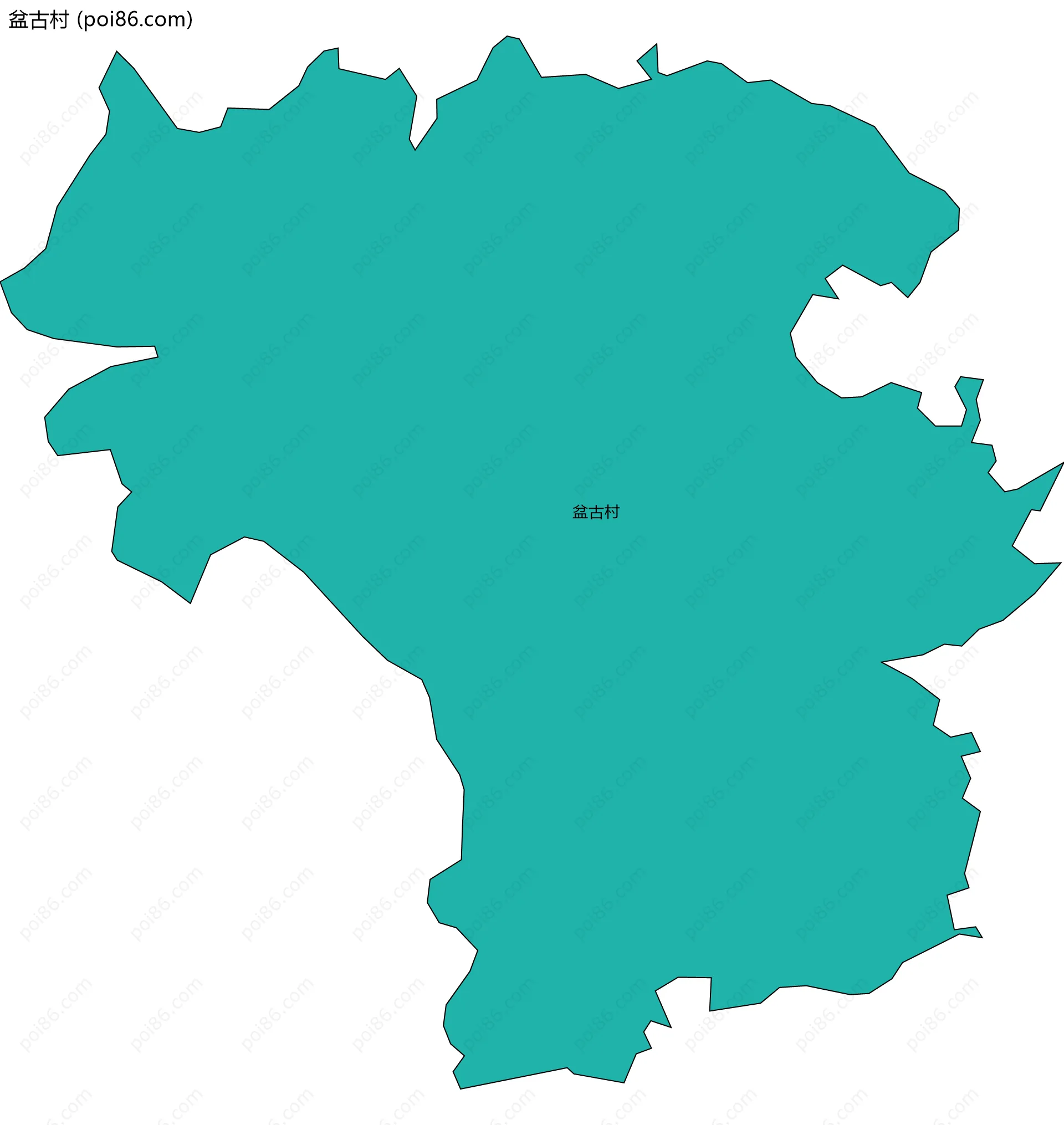 盆古村边界地图