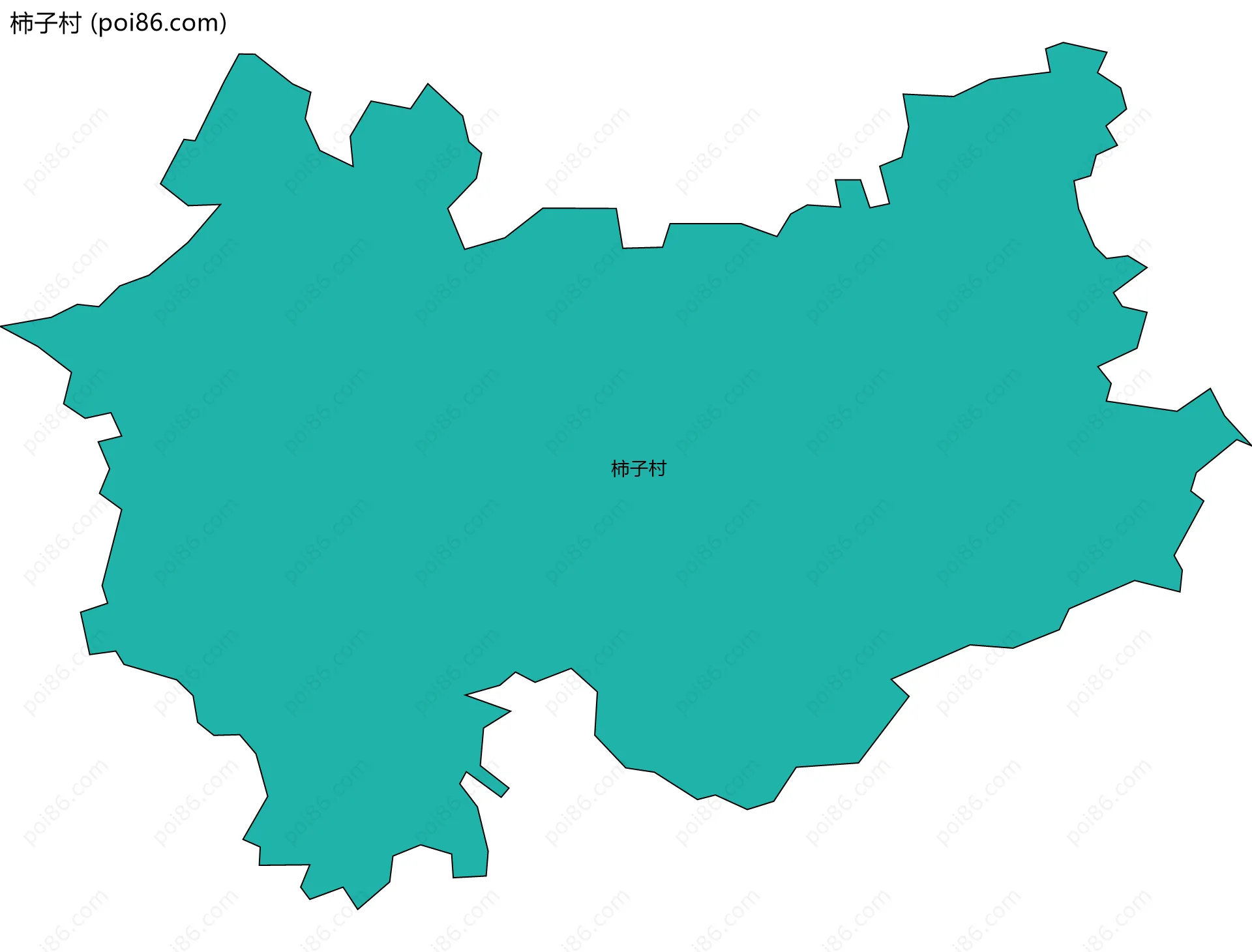 柿子村边界地图