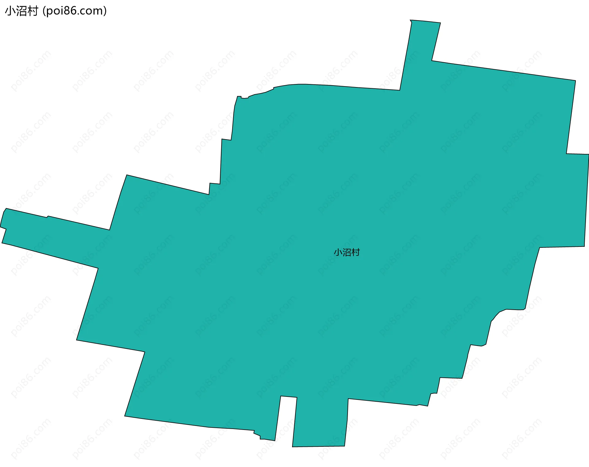 小沼村边界地图