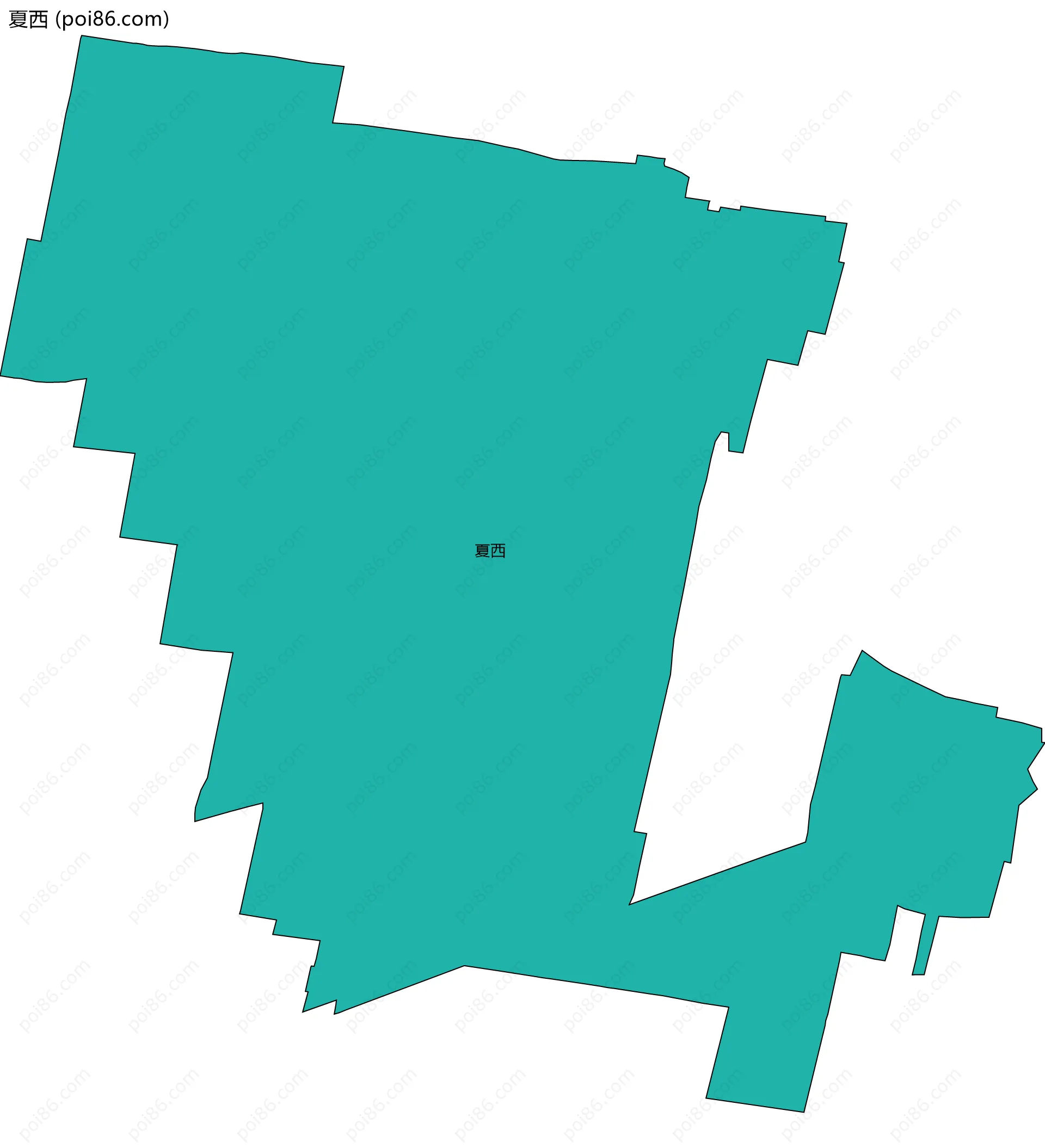 夏西边界地图