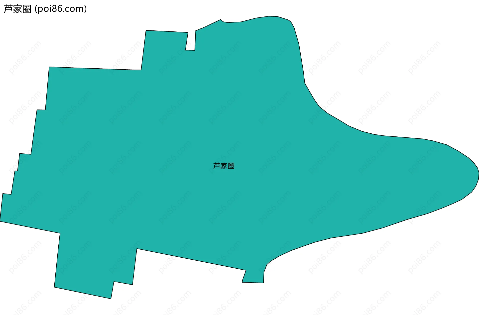 芦家圈边界地图