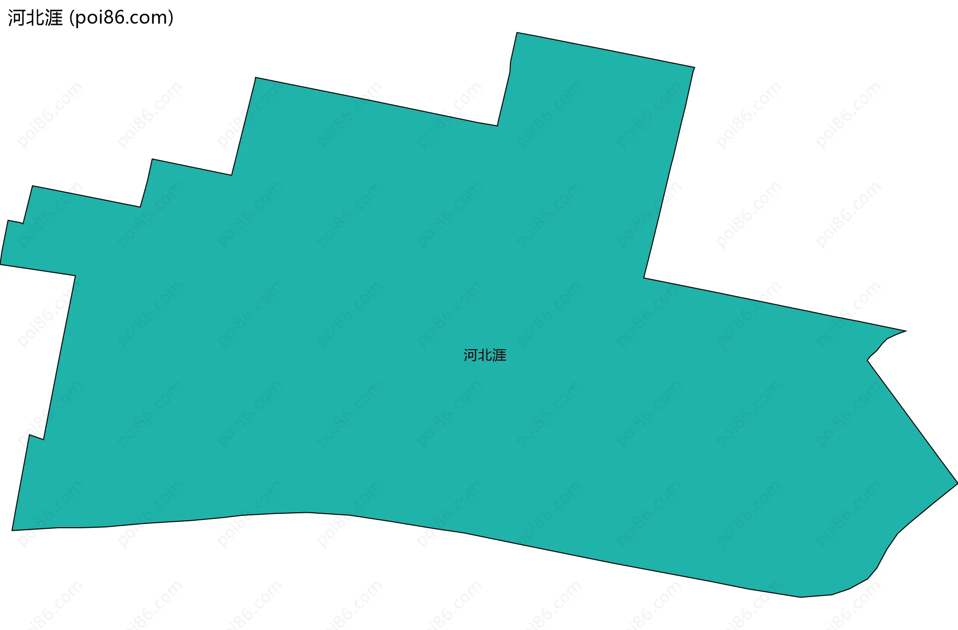 河北涯边界地图