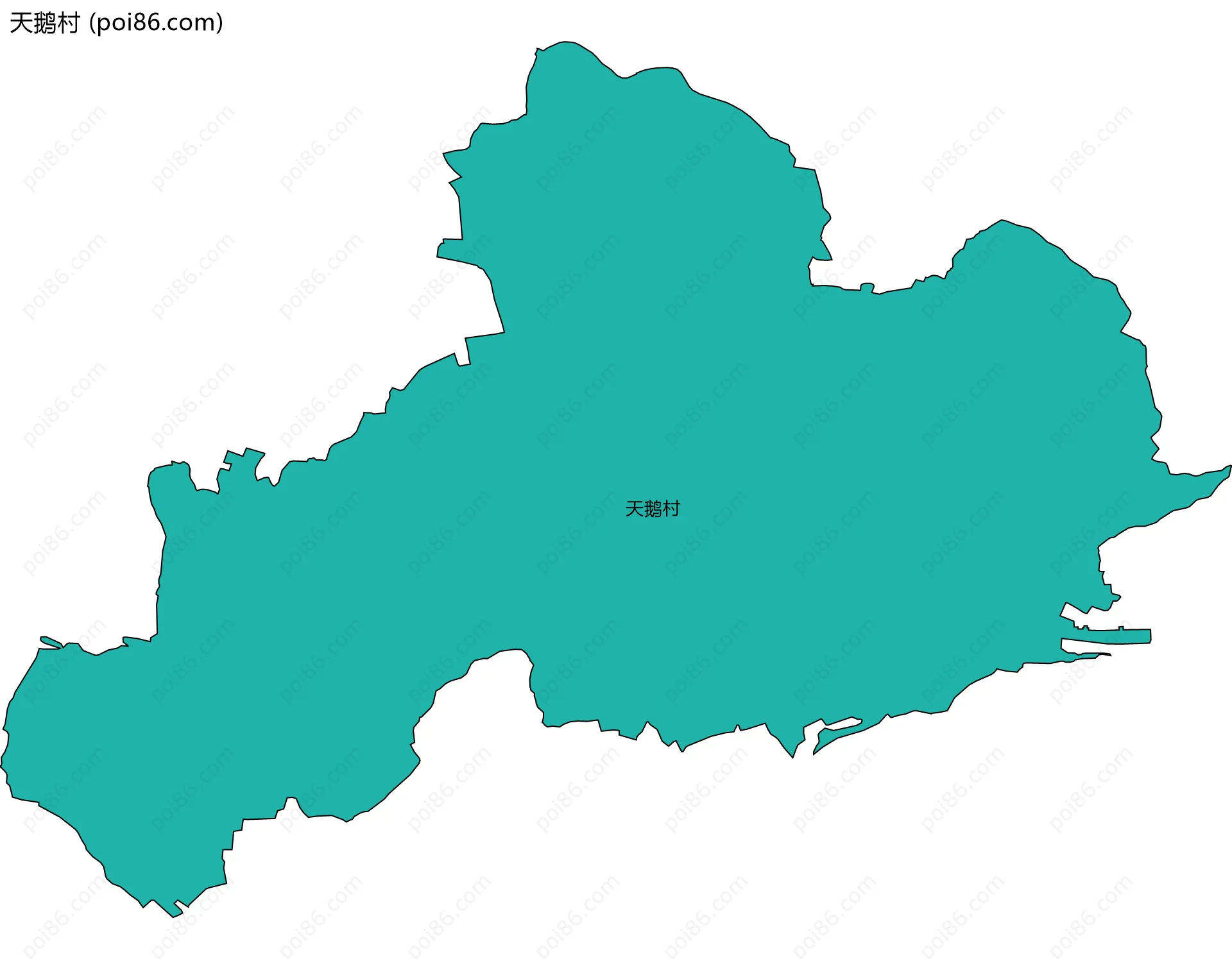 天鹅村边界地图