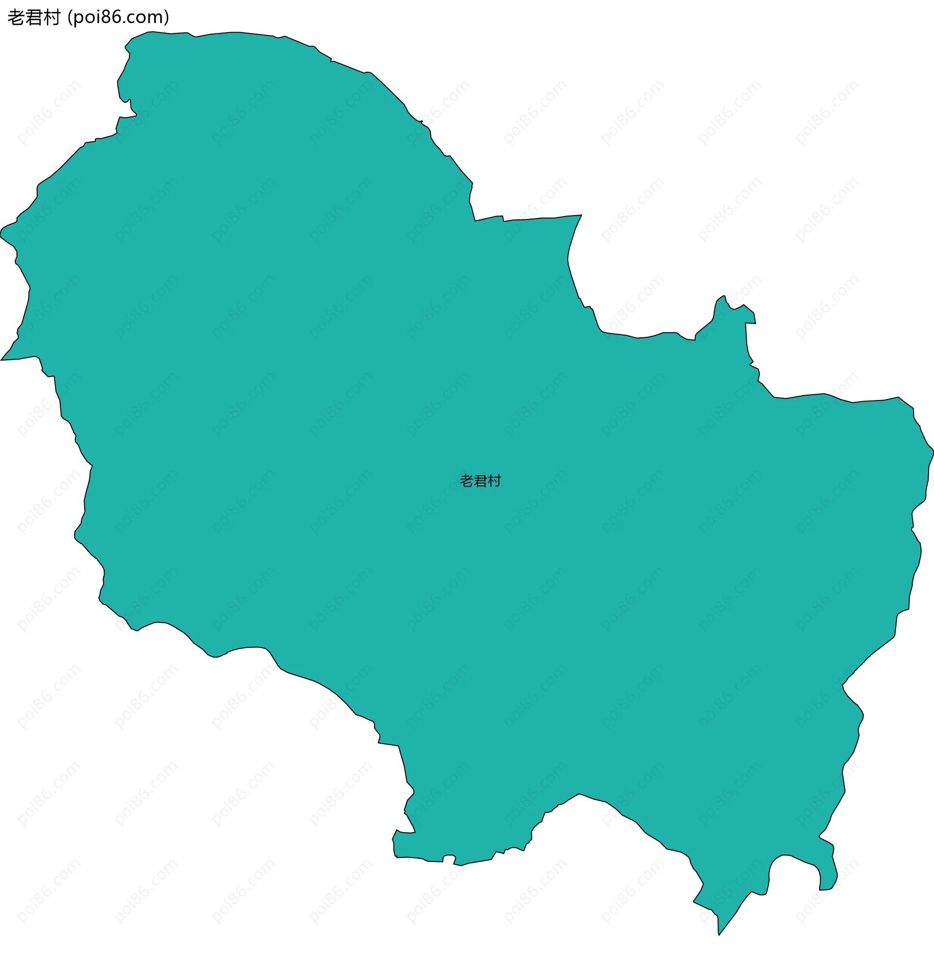 老君村边界地图