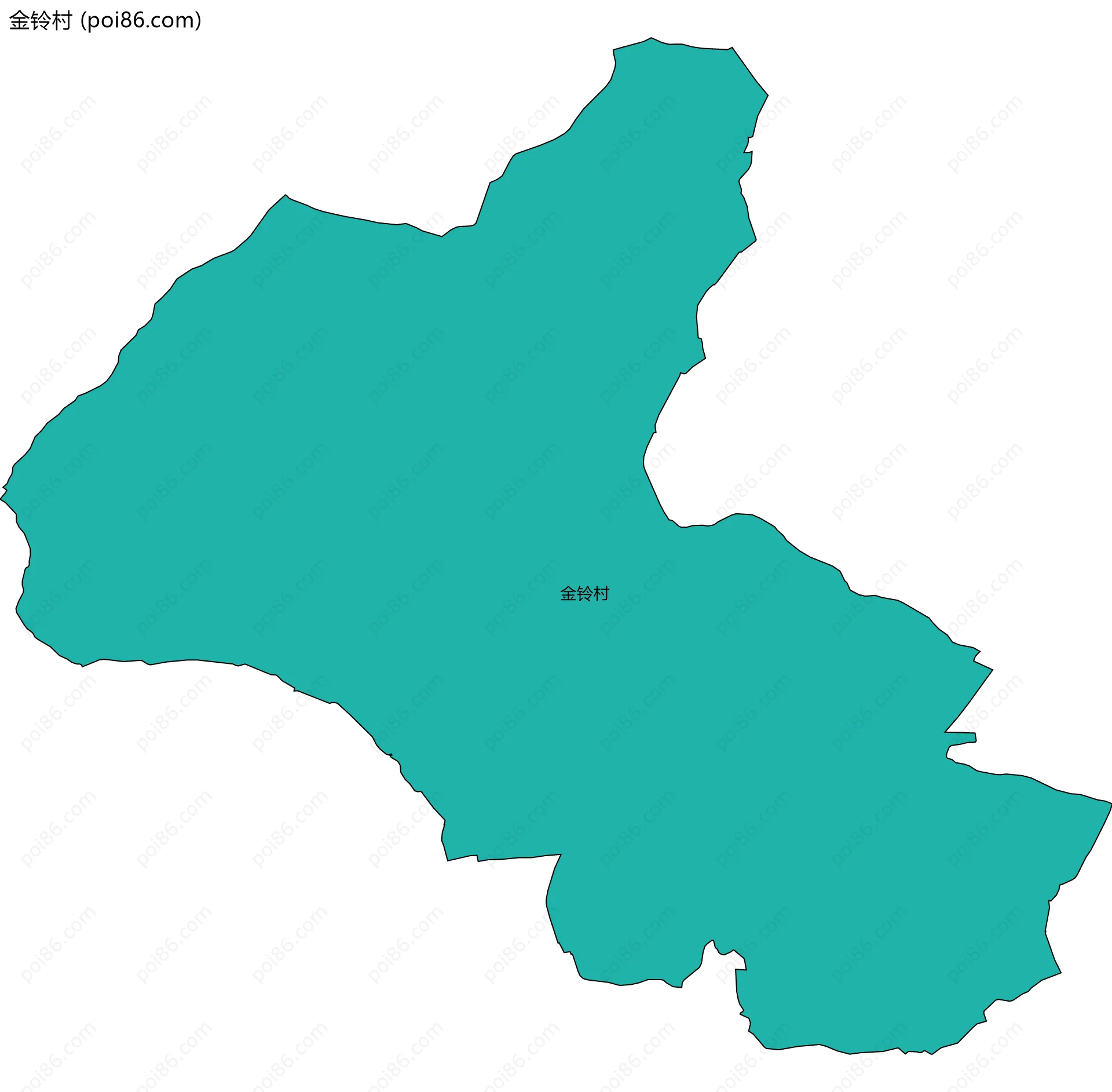 金铃村边界地图