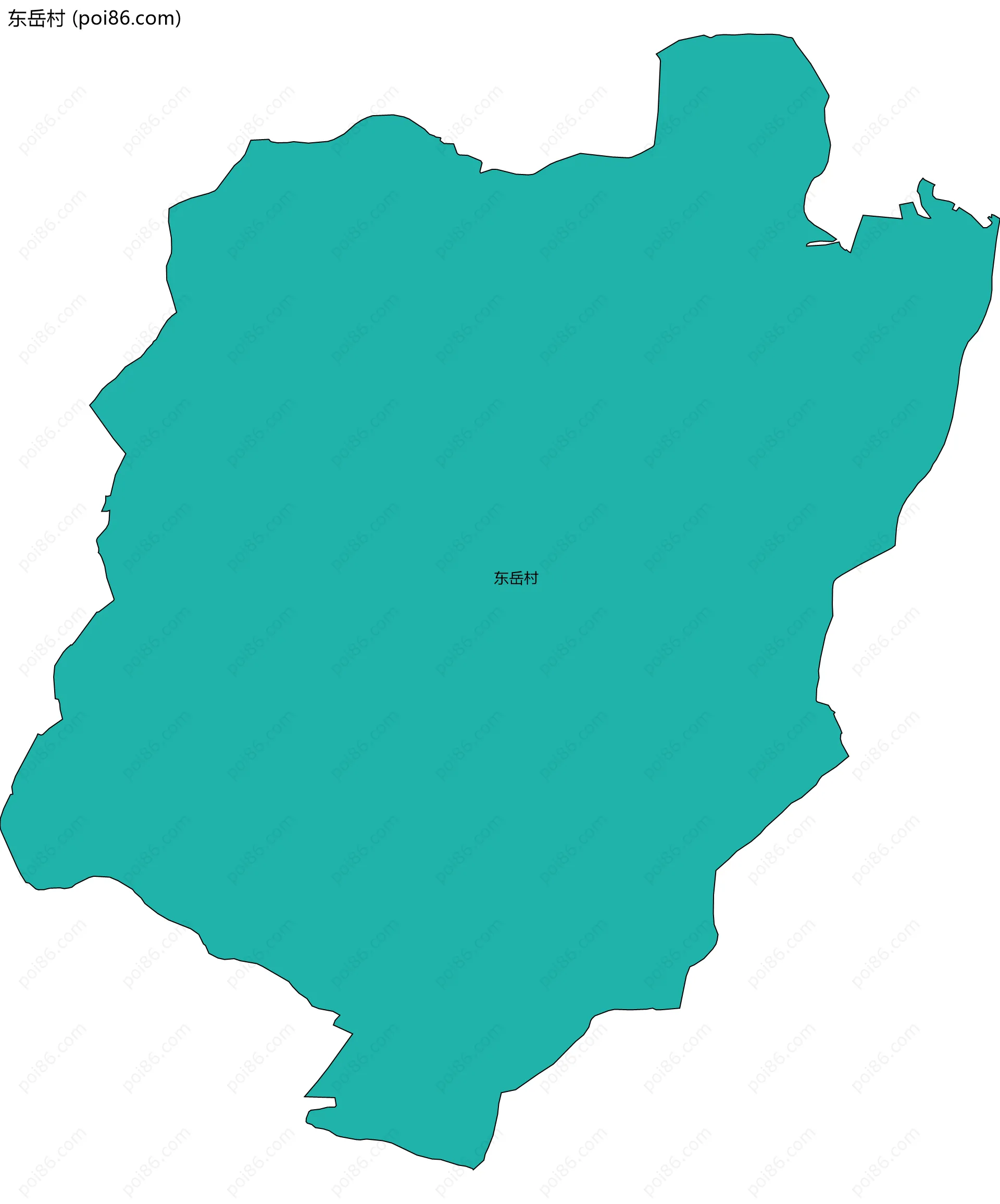 东岳村边界地图