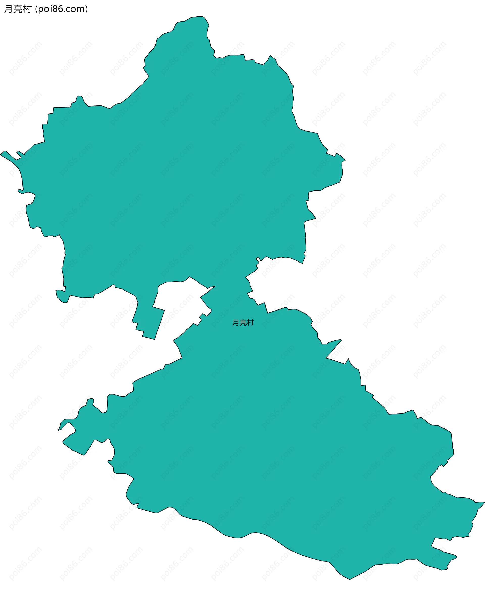 月亮村边界地图