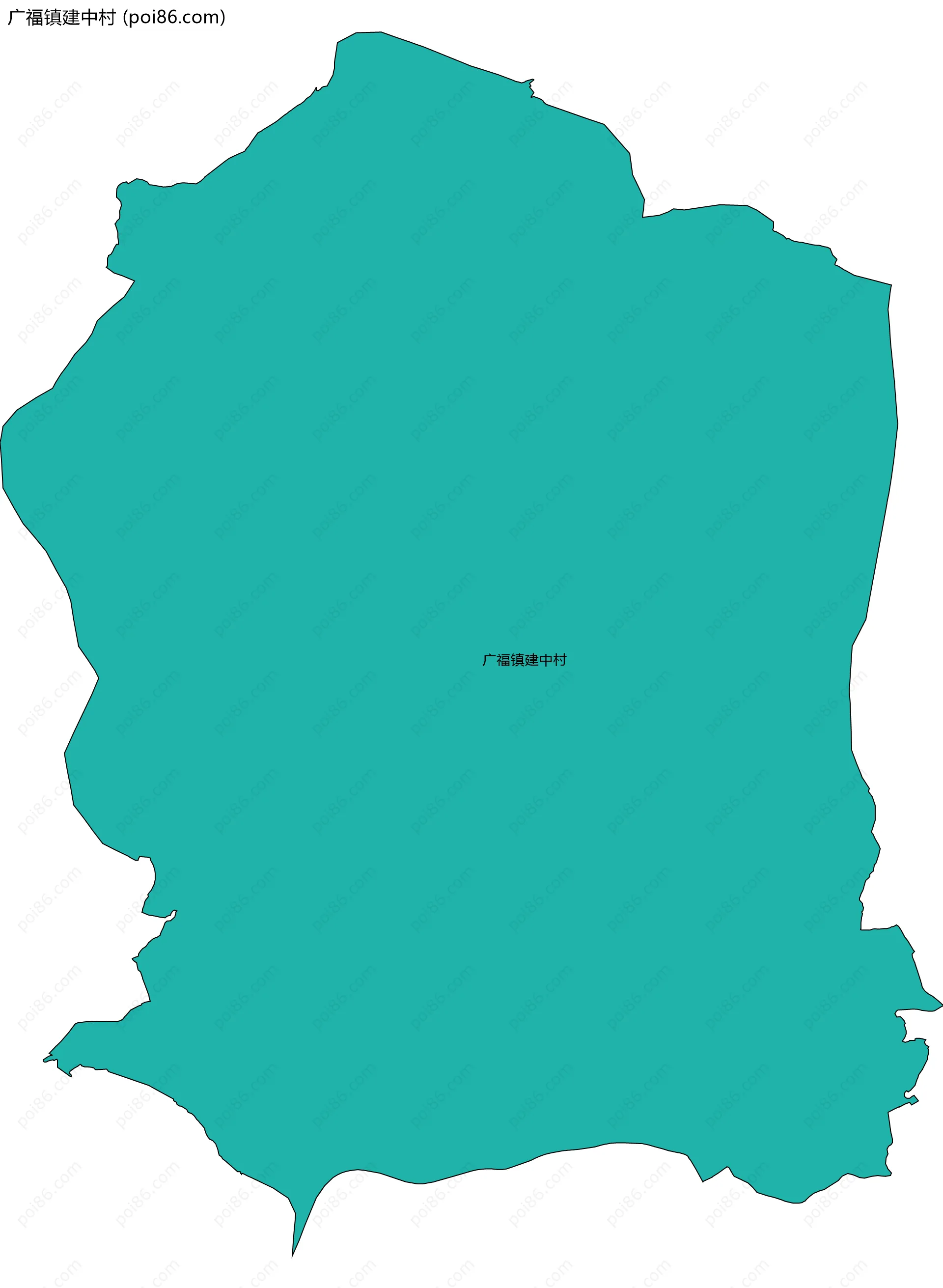 广福镇建中村边界地图