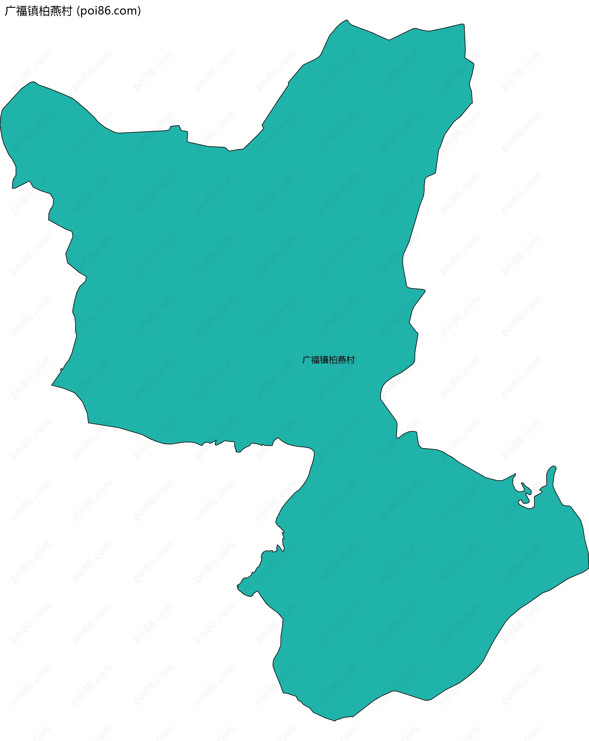 广福镇柏燕村边界地图