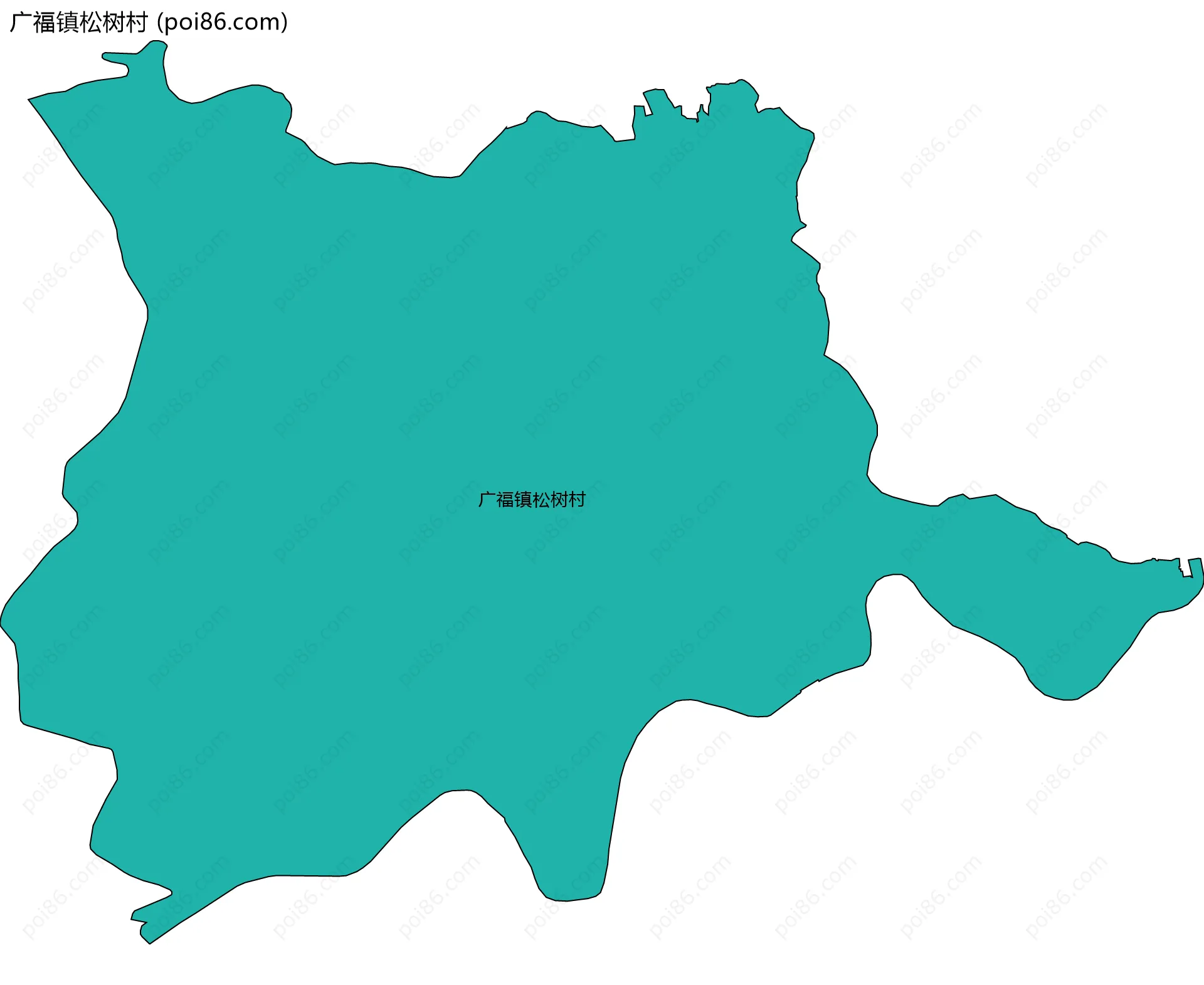 广福镇松树村边界地图