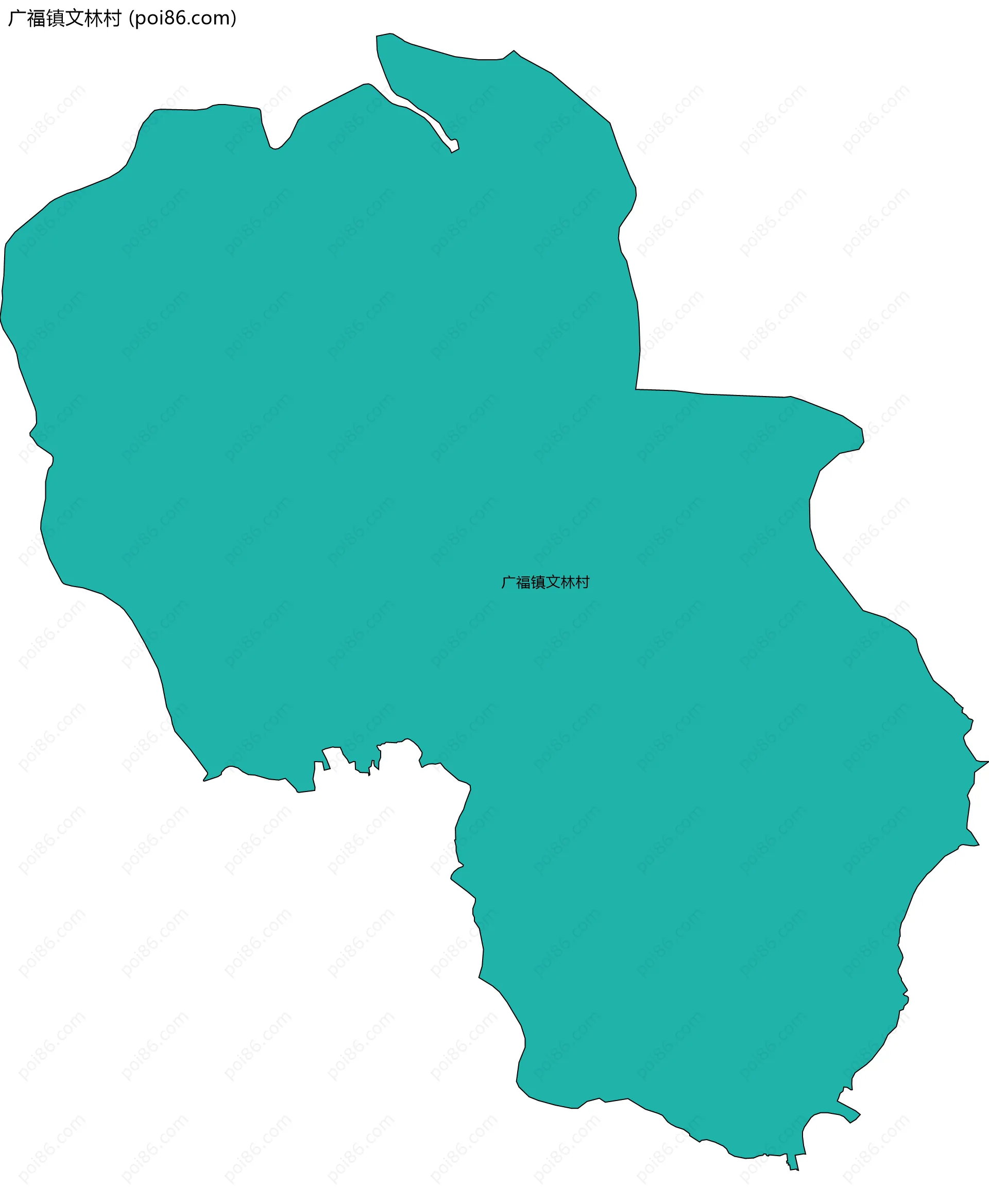 广福镇文林村边界地图