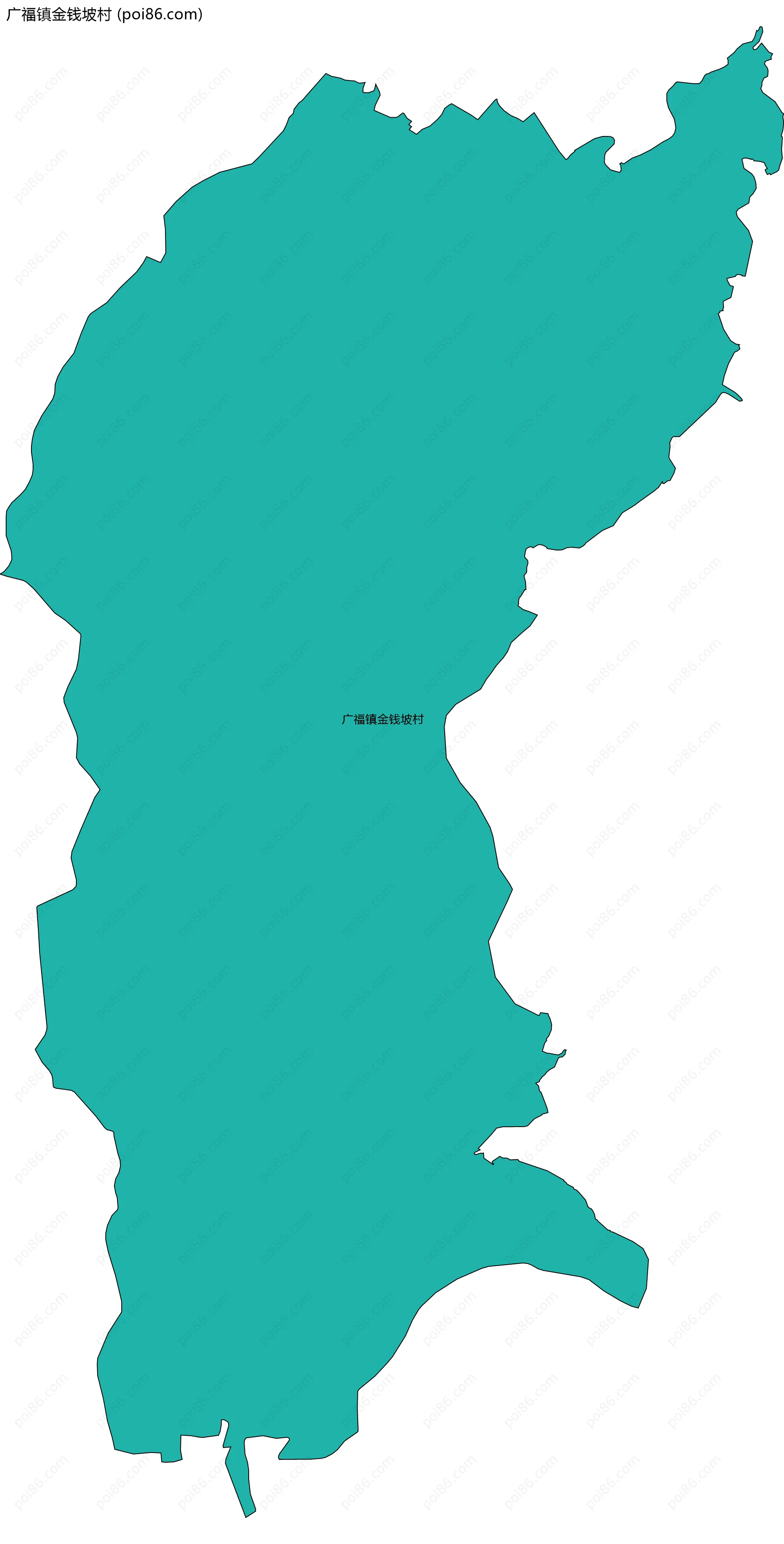 广福镇金钱坡村边界地图