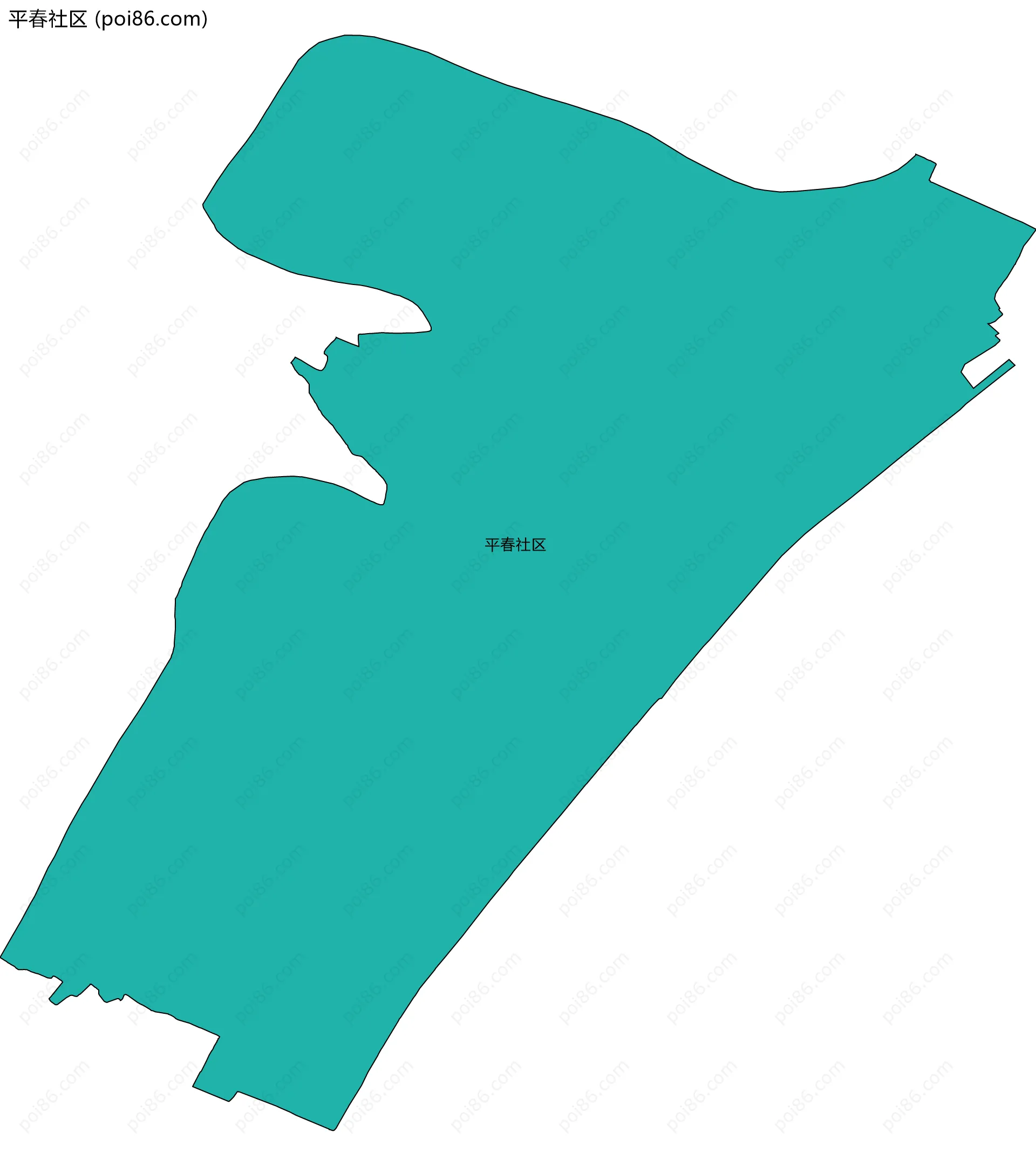 平春社区边界地图