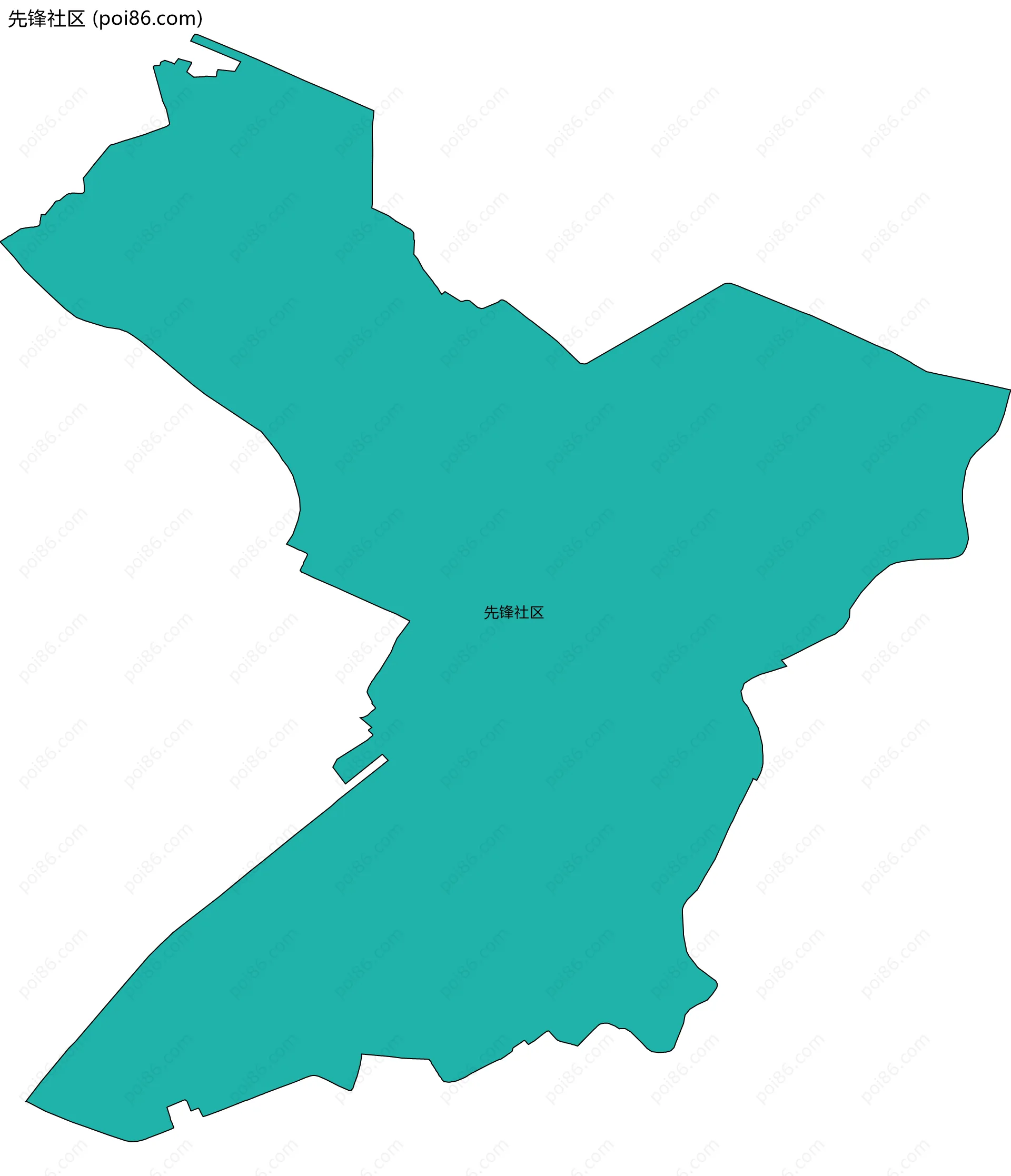 先锋社区边界地图