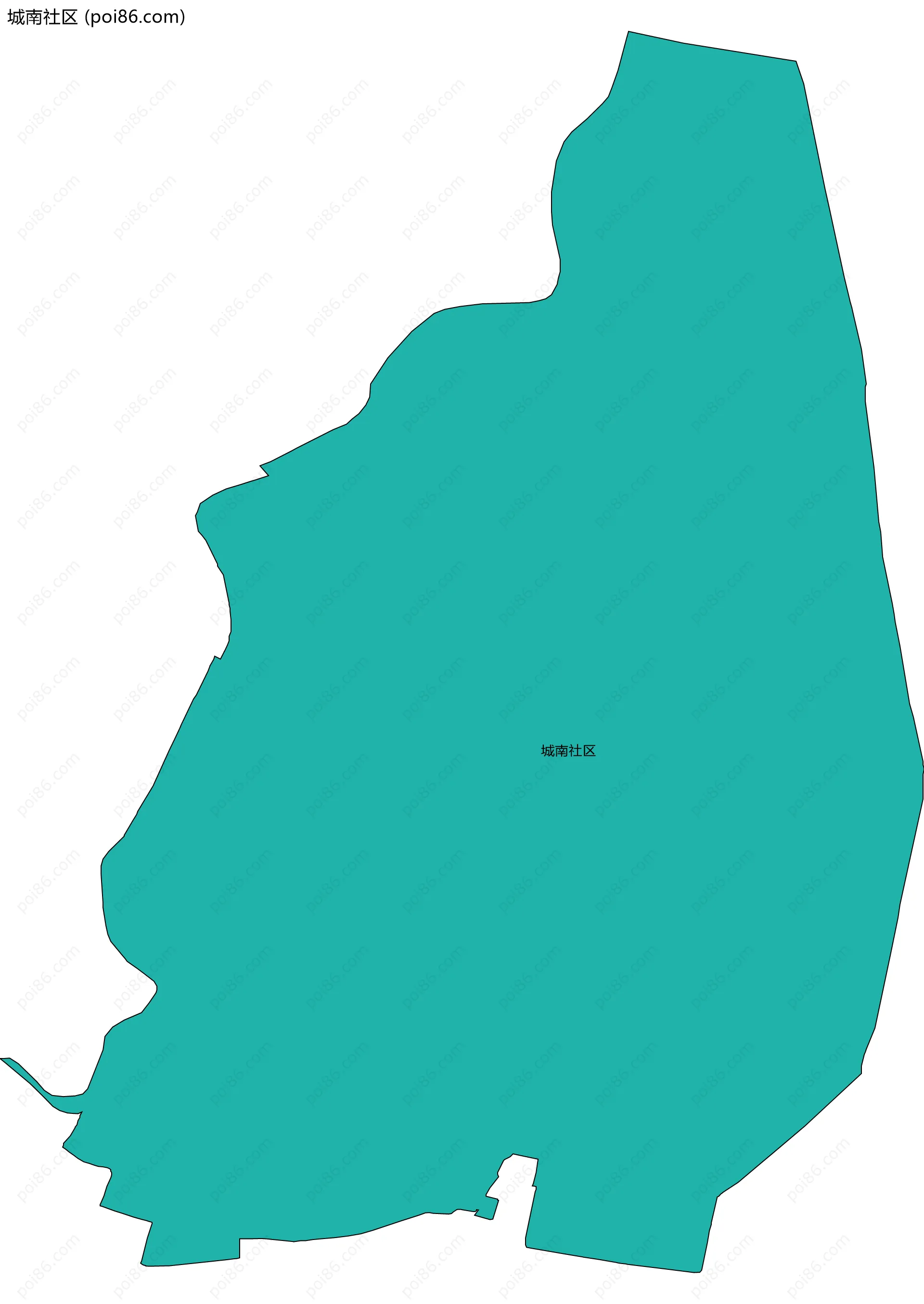 城南社区边界地图