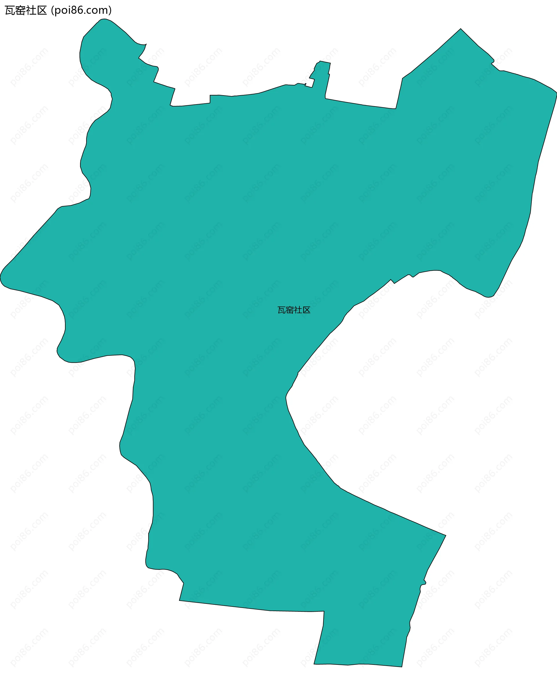 瓦窑社区边界地图