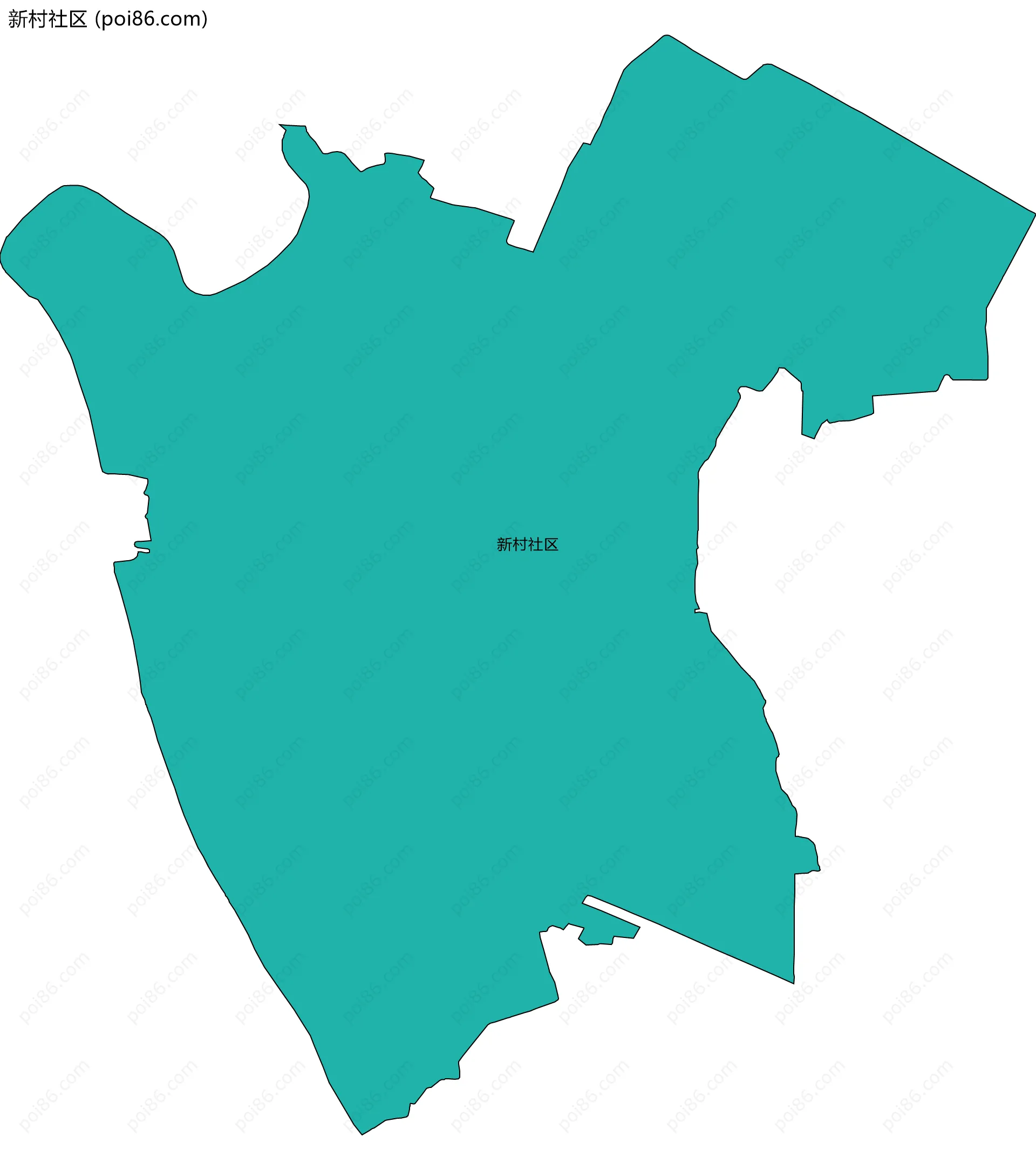 新村社区边界地图