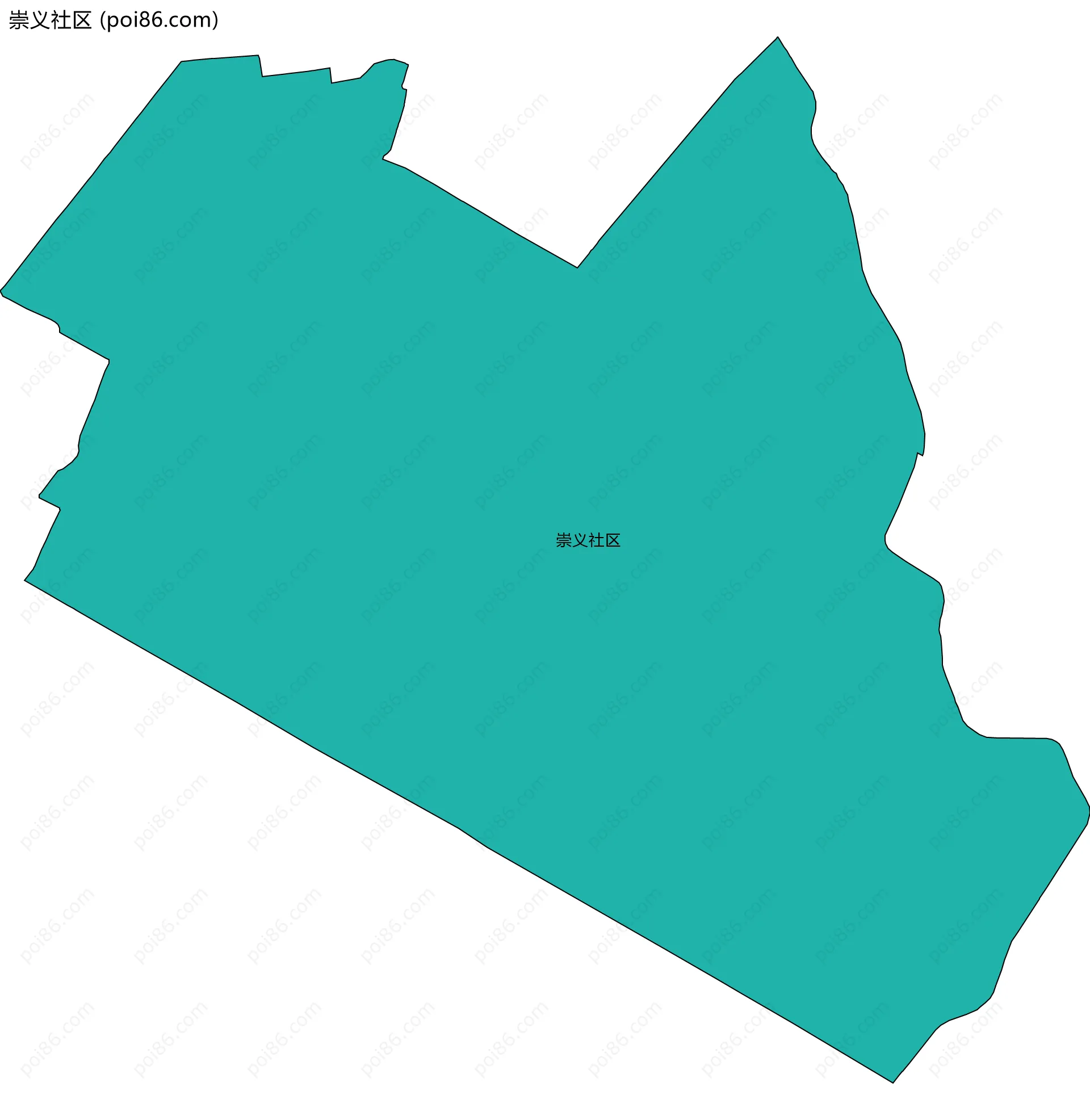 崇义社区边界地图