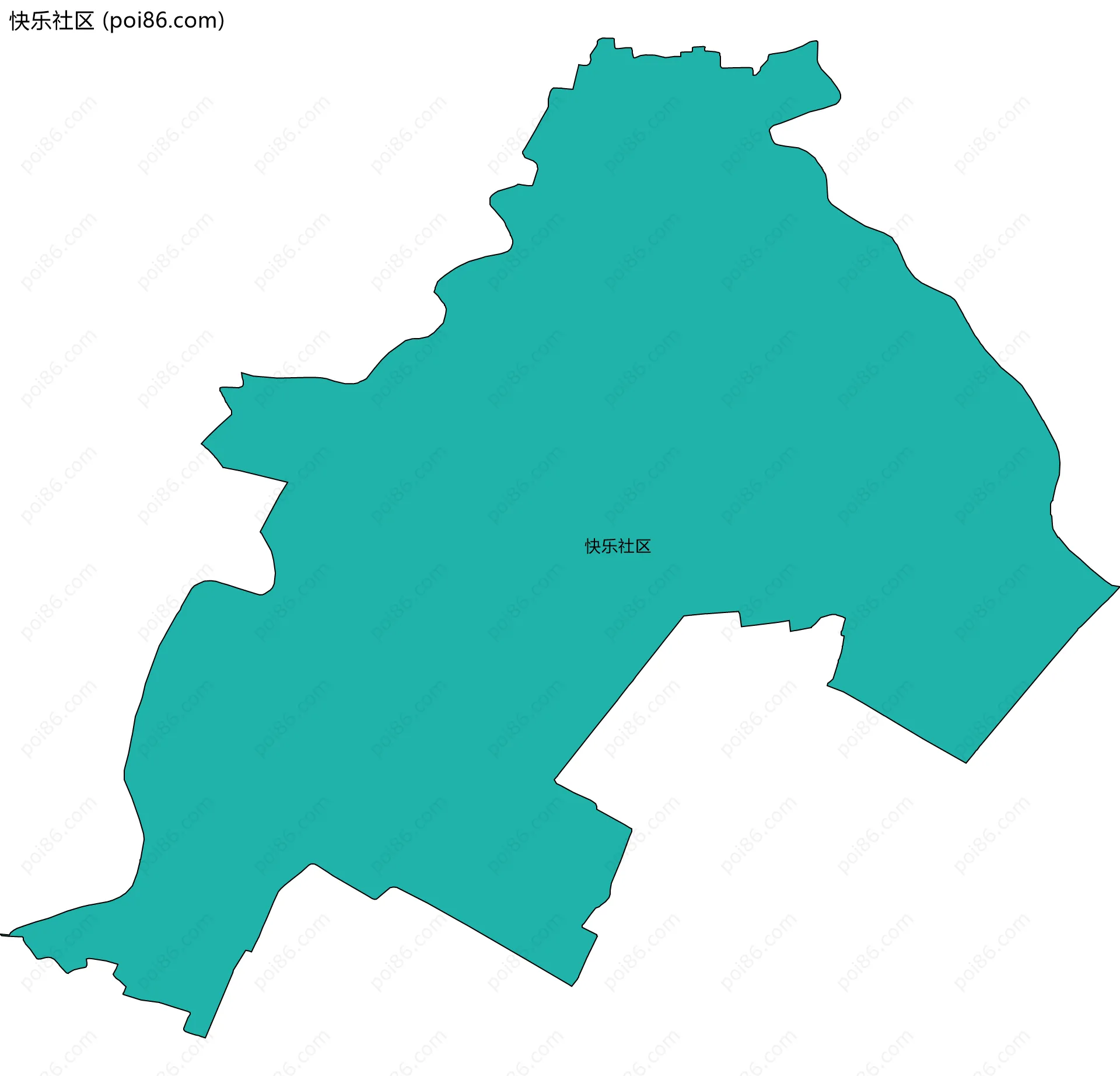 快乐社区边界地图