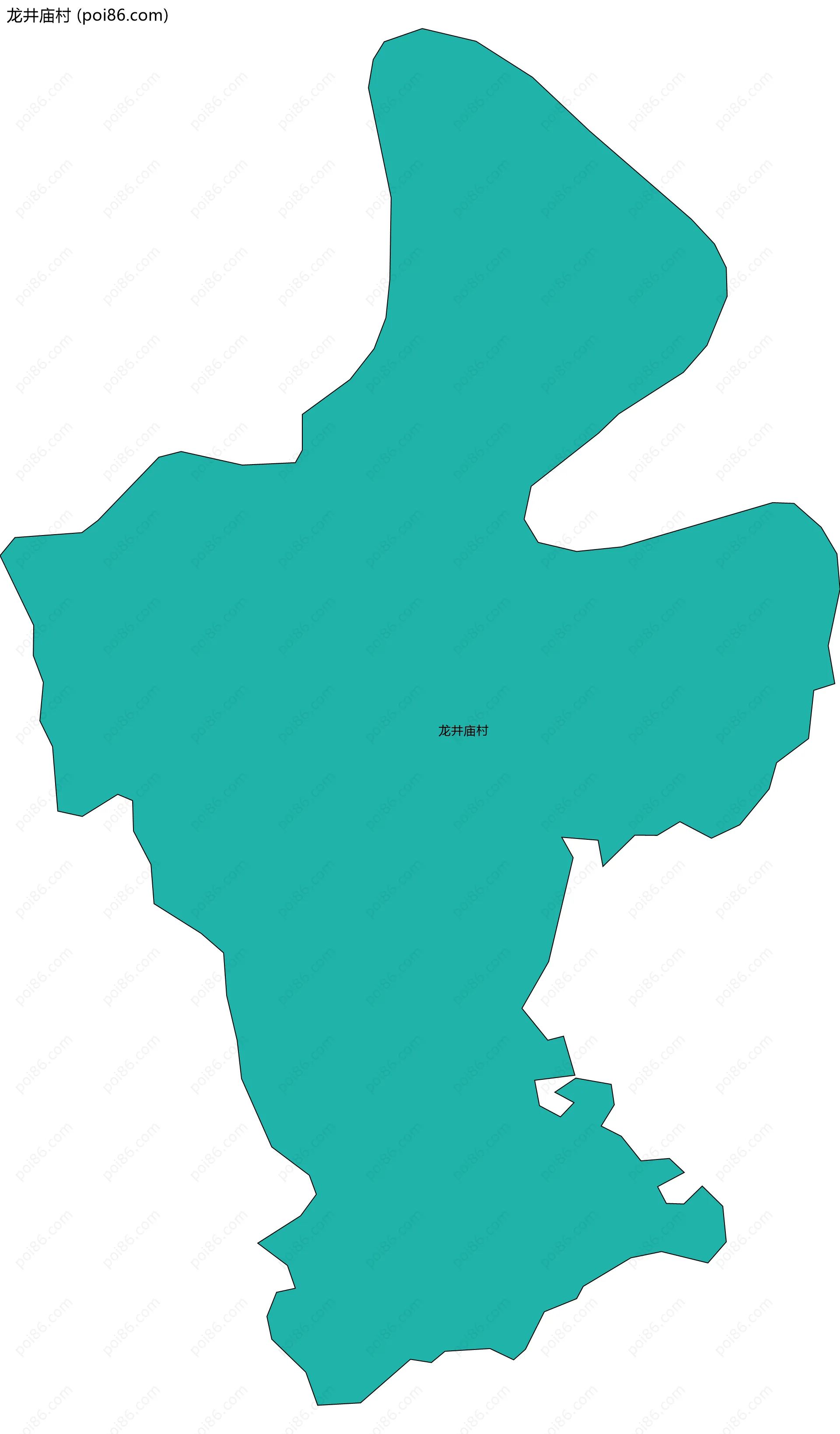 龙井庙村边界地图