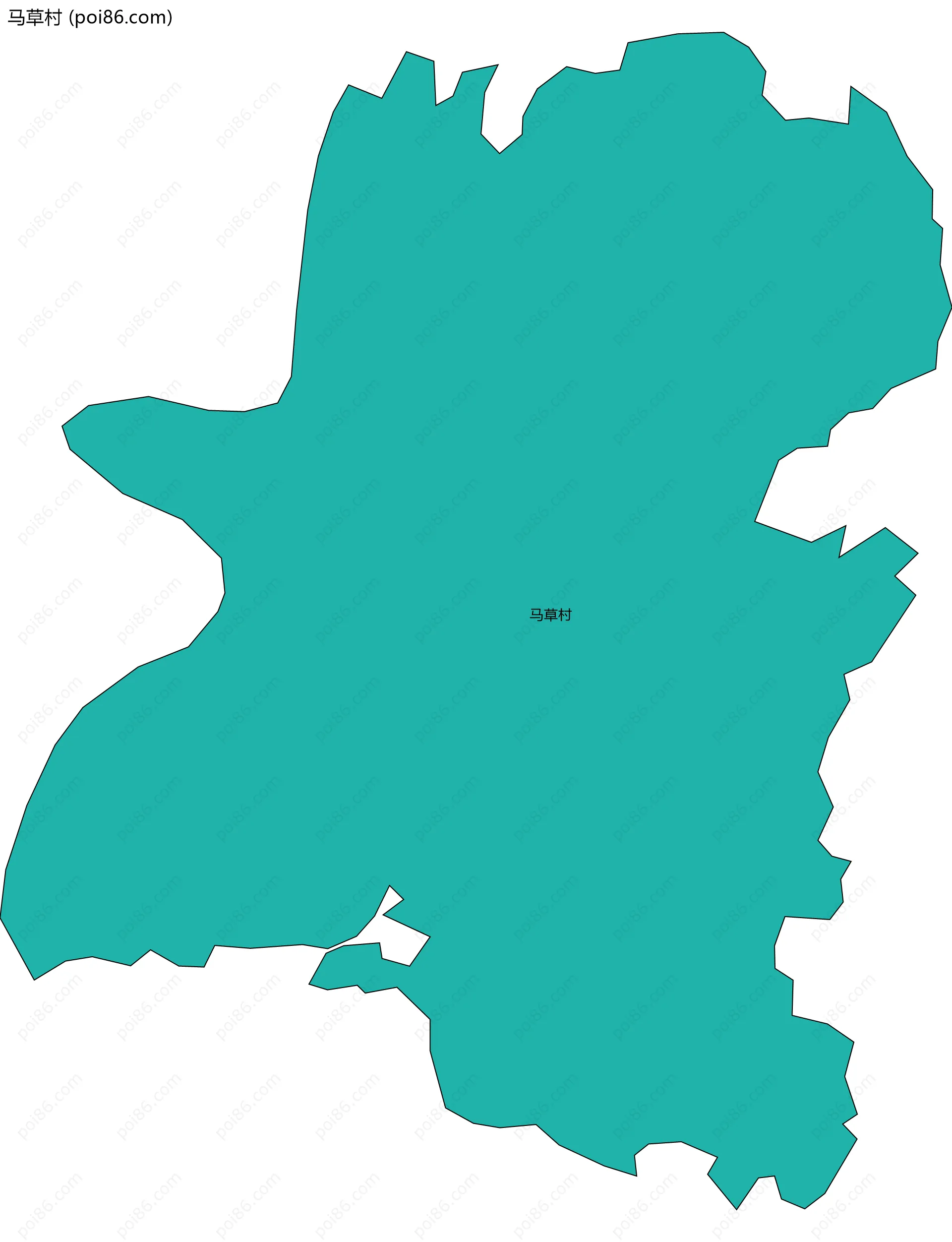 马草村边界地图