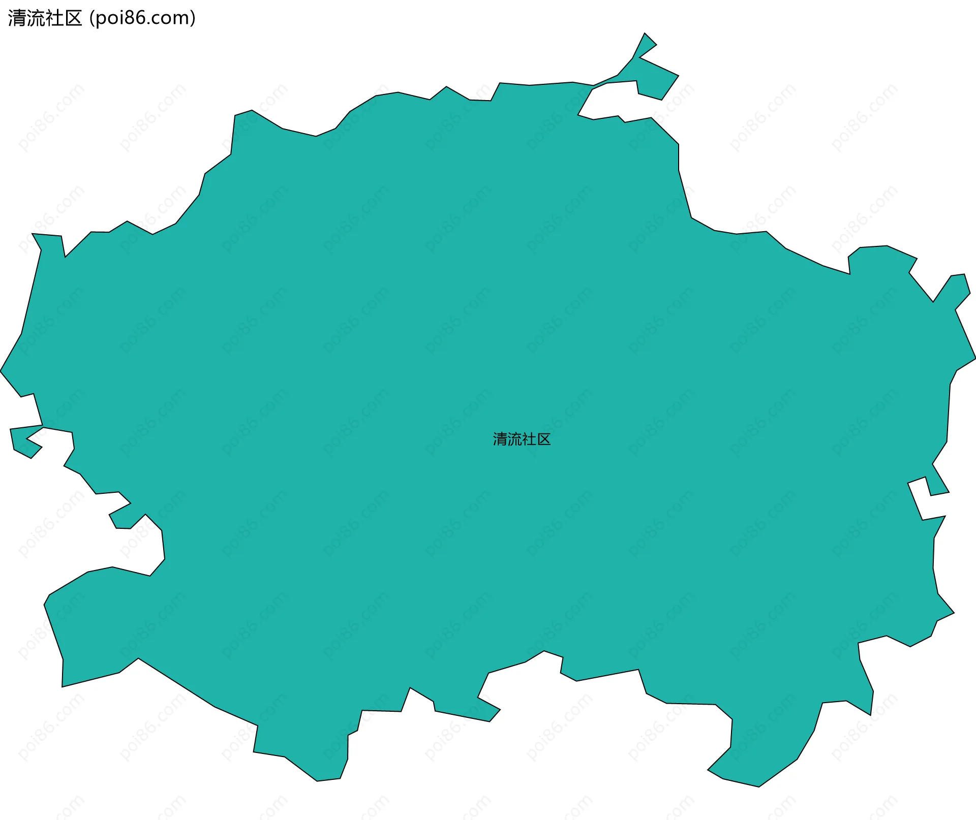 清流社区边界地图
