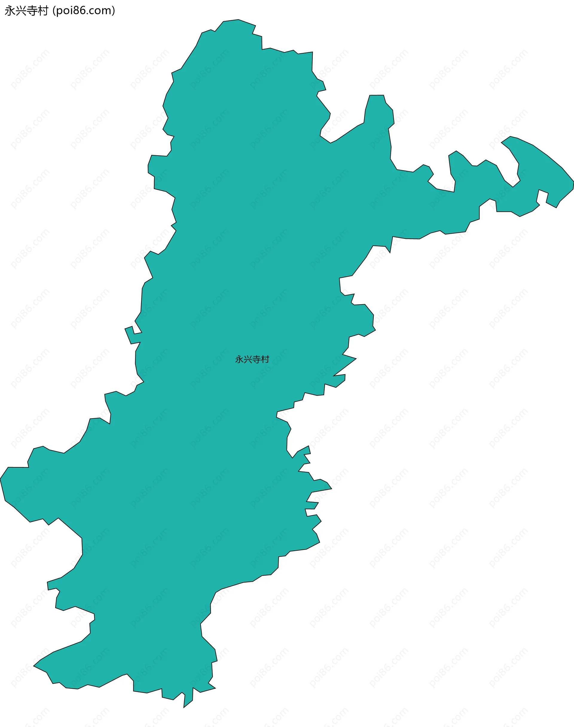 永兴寺村边界地图