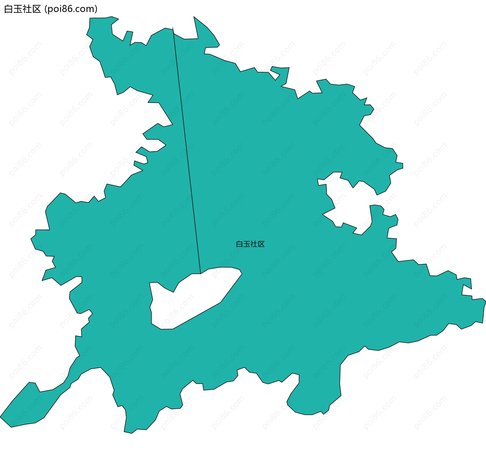 白玉社区边界地图