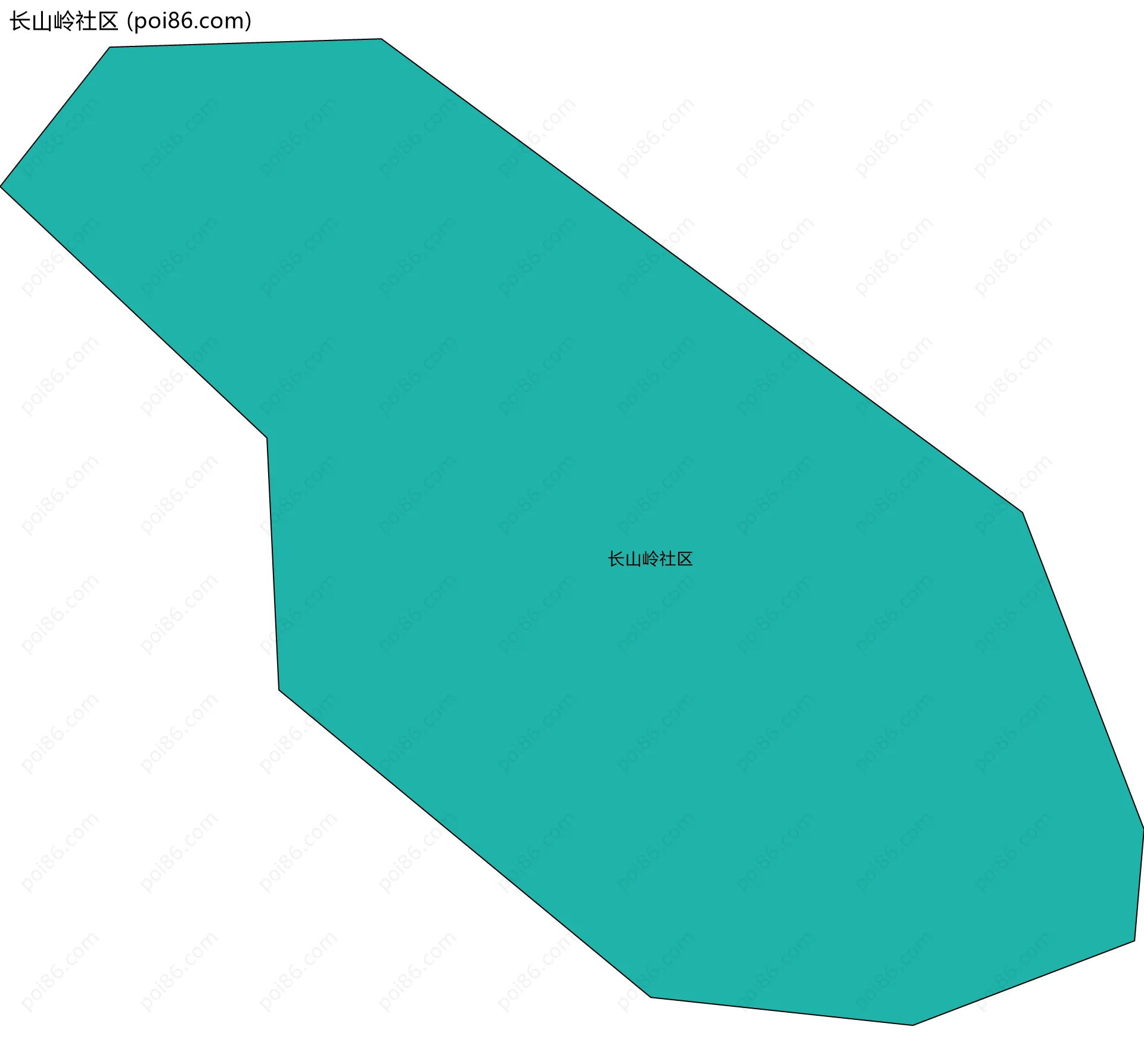 长山岭社区边界地图
