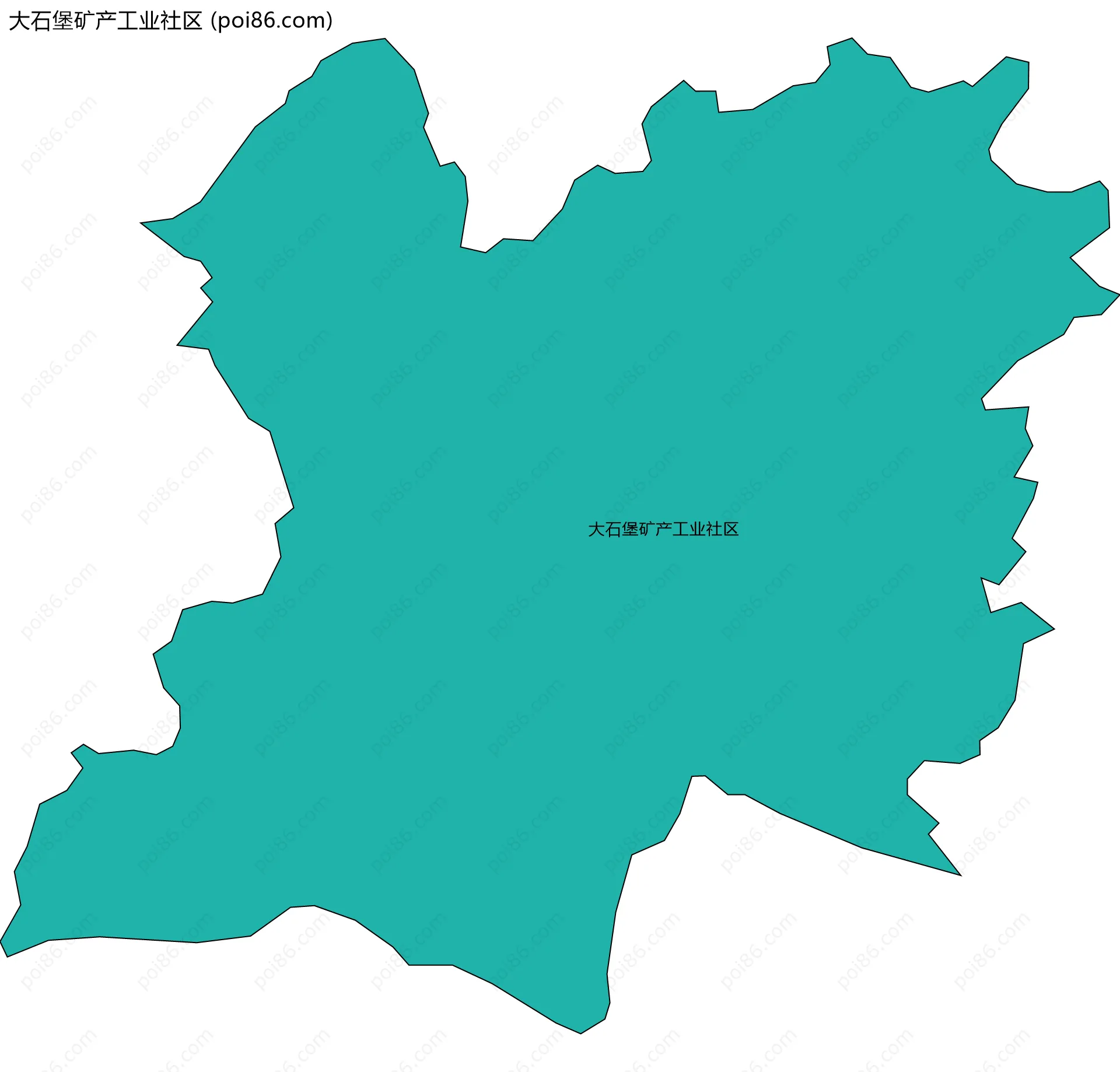 大石堡矿产工业社区边界地图