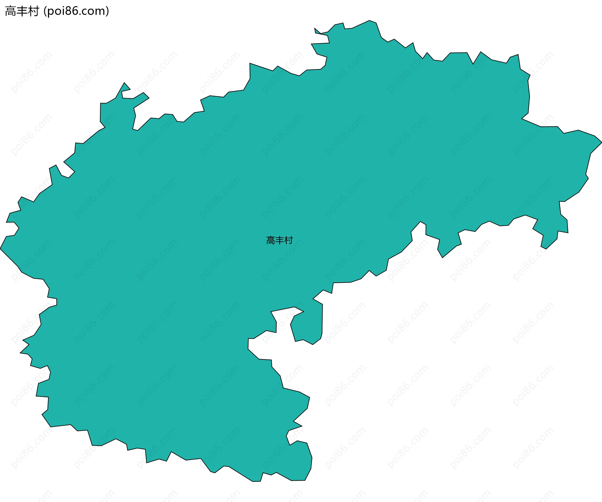 高丰村边界地图