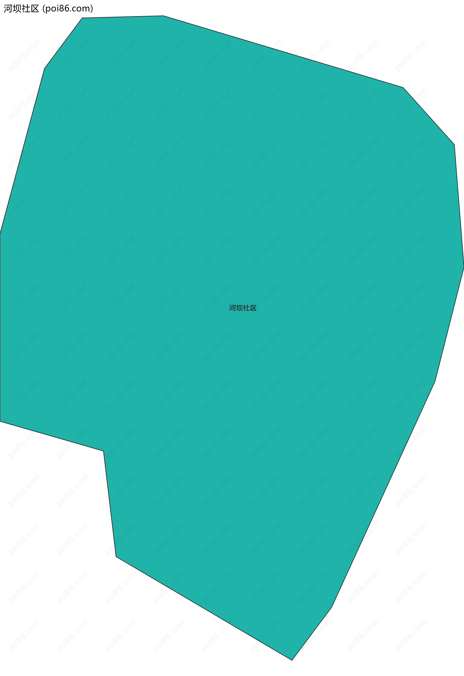 河坝社区边界地图