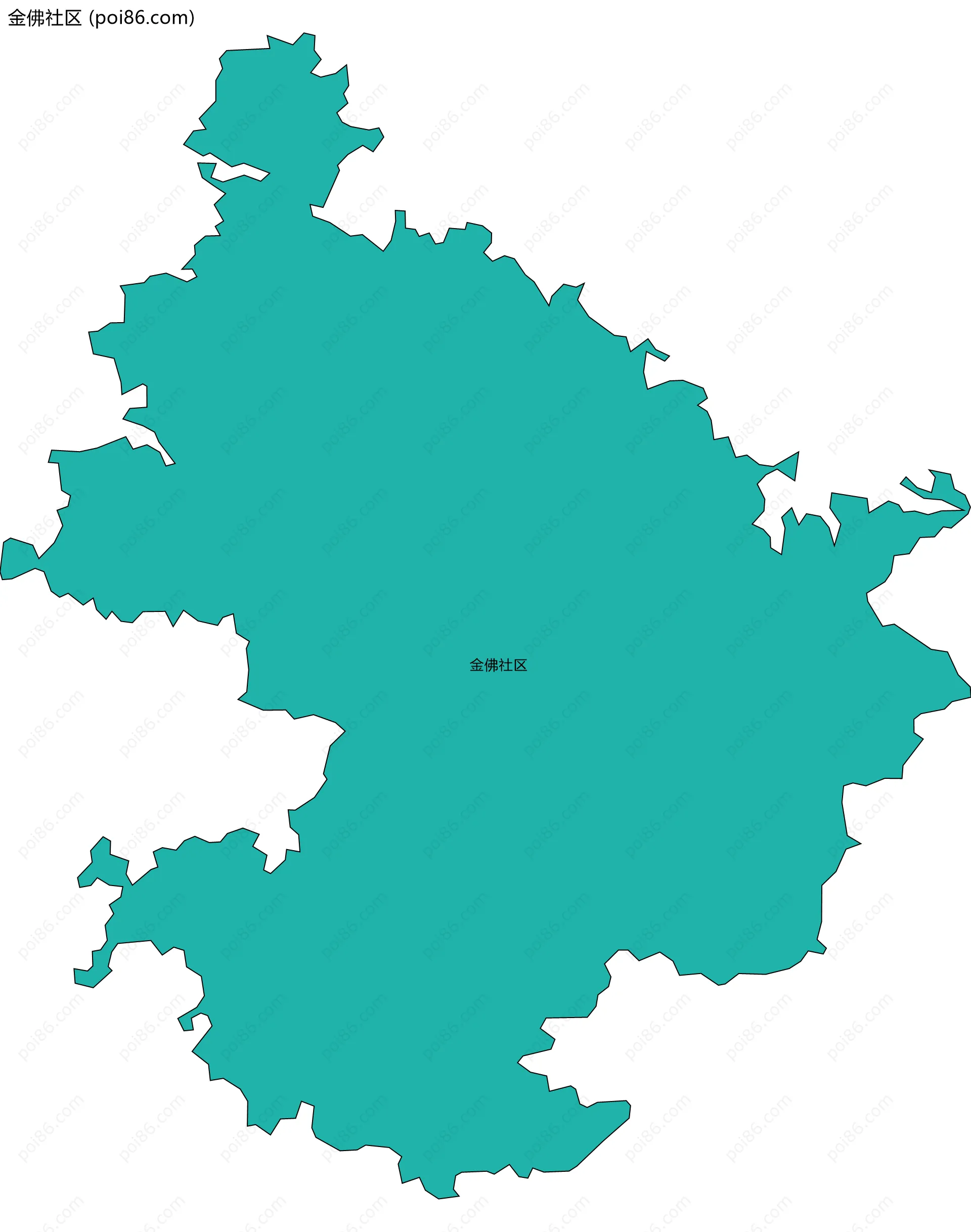 金佛社区边界地图